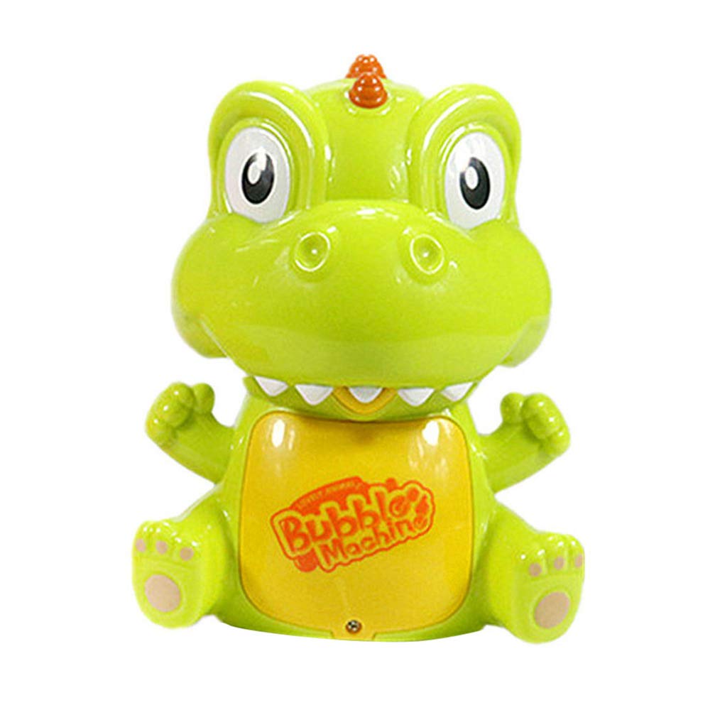 TOYANDONA Automatic Dinosaur Bubble Blower Machine - Electric Bubble Maker Toy for Kids with 120ML Bubble Solution - Perfect for Outdoor Play, Birthday Parties, Baby Showers & Backyard Fun (Green)