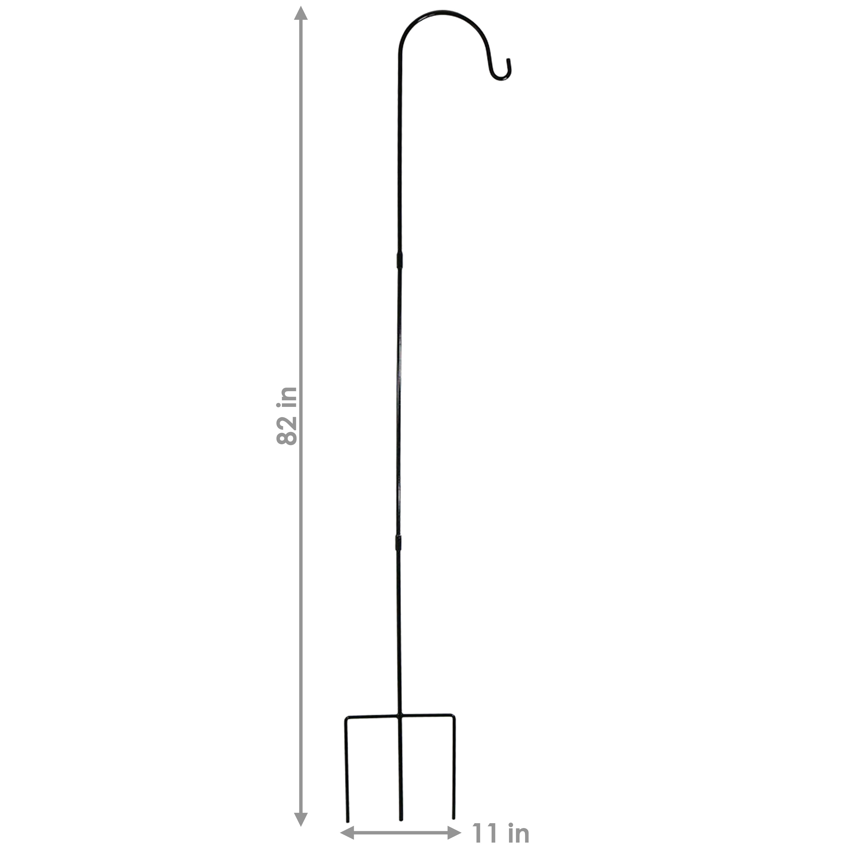 Sunnydaze Decorative Single Shepherd Hooks Set of 2 - 82 Inch Tall Outdoor Garden Hooks for Hanging Plants, Lanterns & Bird Feeders - Perfect for Patio, Yard & Landscape Decor