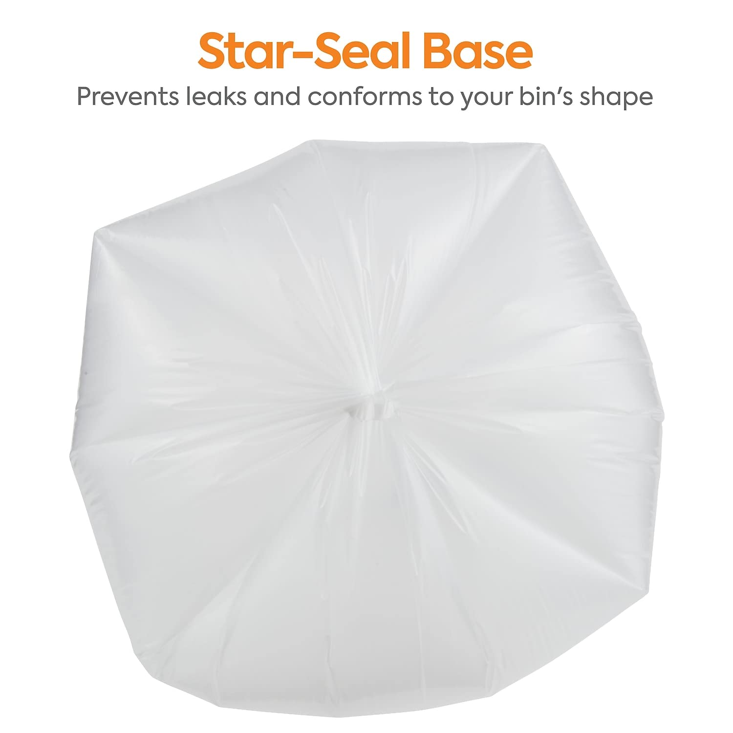 Premium Clear Linear Low-Density Trash Bags - 12-16 Gallon Capacity, 250 Count/Box - Heavy Duty Kitchen, Bathroom & Office Waste Disposal Bags