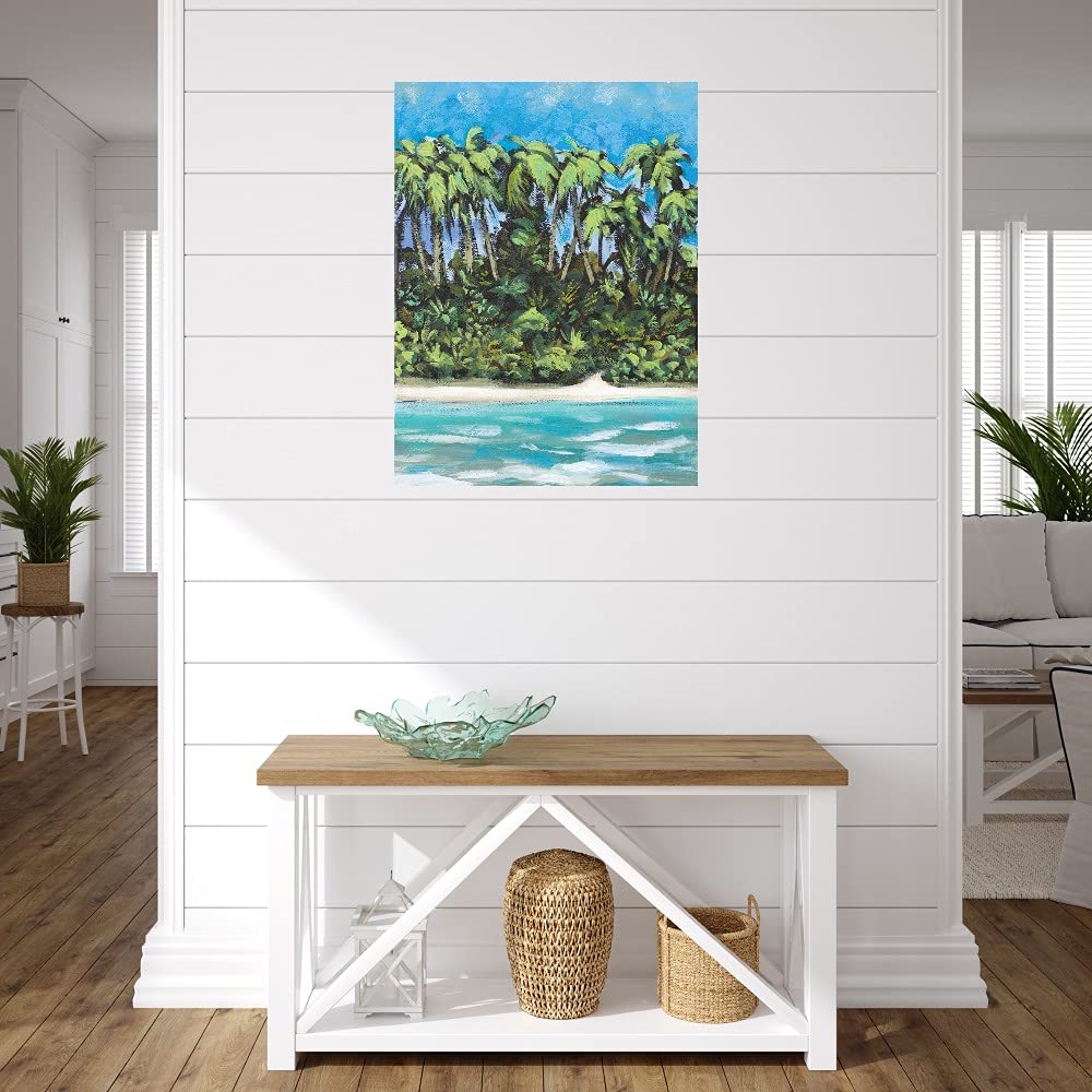 Coastal Escape Fine Art Canvas Wall Decor by Artist Dan Meneely - 24x32 Inches Ready to Hang - Perfect for Living Room, Bedroom, Office & More - Beach Theme Home Decor for Relaxing Coastal Vibes