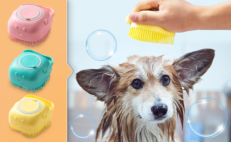 Exfoliating Silicone Bath Brush for Men & Women - Body Scrubber with Shampoo Dispenser | Perfect for Shower, Spa & Deep Skin Cleansing