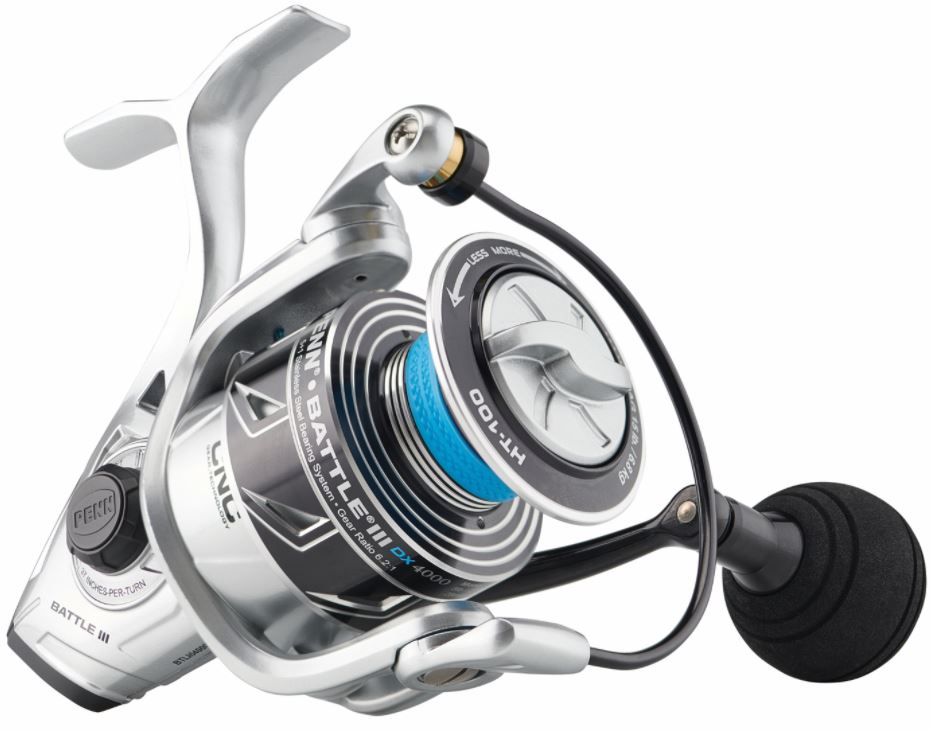 Battle III DX Spinning Reel 4000 - High Performance Saltwater Fishing Reel with Smooth Drag System | Perfect for Offshore, Surf, and Pier Fishing (BTLIII4000DX)