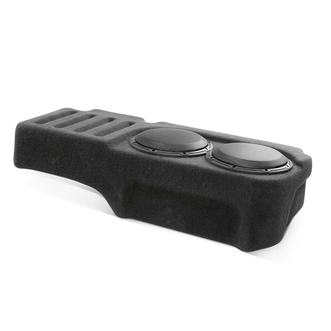 JL Audio SB GM SLVEXT2/10W1v3/DG Stealthbox Subwoofer Enclosure for 2007-2013 Chevrolet Silverado & GMC Sierra Extended Cab Trucks - 2x 10W1v3 Subwoofers, 600W RMS Power, Ebony Interior - Perfect for Car Audio Upgrades & Bass Enhancement