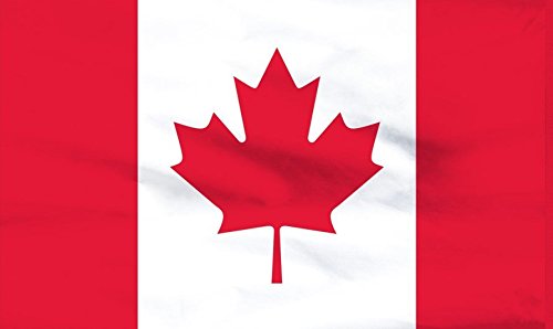 5'x8' Canada Flag - Heavy Duty Nylon Canadian Flag with Sewn Stripes & Embroidered Maple Leaf - 6'x10' & 8'x12' Sizes Available - 100% Made in USA - Perfect for Outdoor Events, Parades & Home Decoration