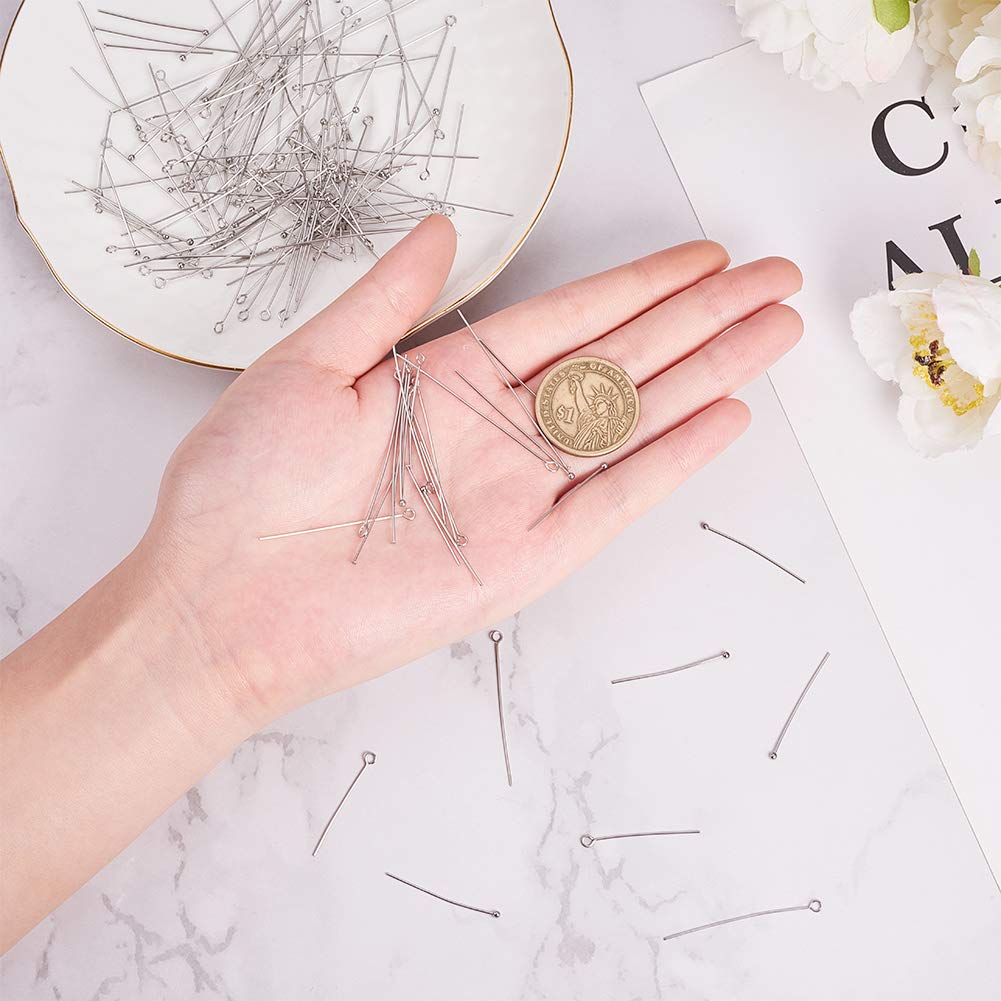 560pcs 304 Stainless Steel Eye Pins & 1000pcs Open Jump Rings for Jewelry Making - Earrings, Bracelets, Pendants DIY Craft Supplies | Perfect for Beading, Wire Wrapping & Handmade Jewelry Projects