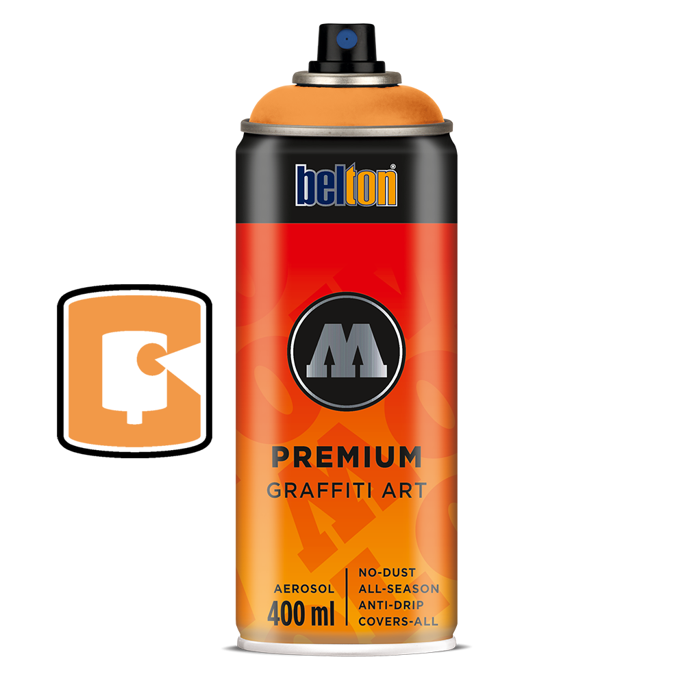 Premium Molotow Belton Spray Paint - 400ML, Orange Brown Light | High-Quality Graffiti, Street Art & DIY Projects for Artists & Crafters