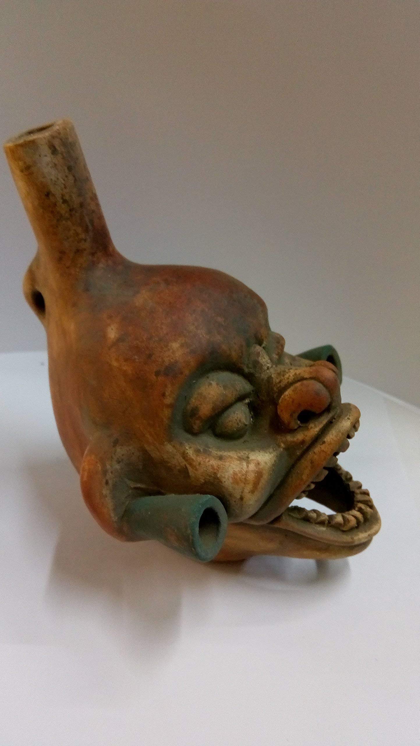 Brutal Scream Whistle of Death - Mictlantecuhtli Aztec God of the Dead | Authentic Mexican Pre-Hispanic Craft for Halloween Decor & Rituals | Perfect for Dia de los Muertos Altars, Cosplay & Historical Reenactments