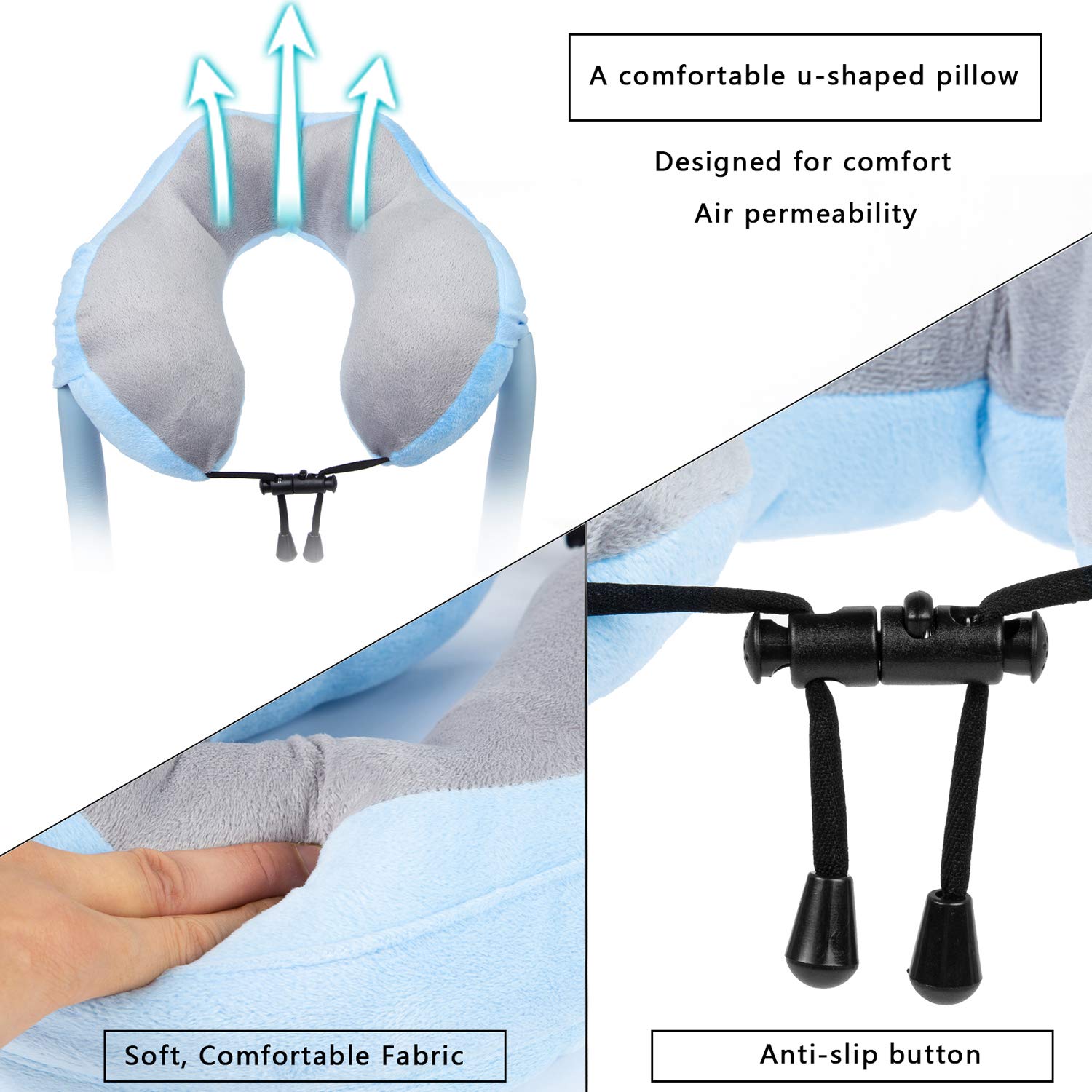 AIMI Neck Pillow Phone Holder - Adjustable & Ergonomic Stand for Smartphones & Tablets - Perfect for Home, Travel, Office & Outdoor Use - Comfortable & Durable Design (Blue)