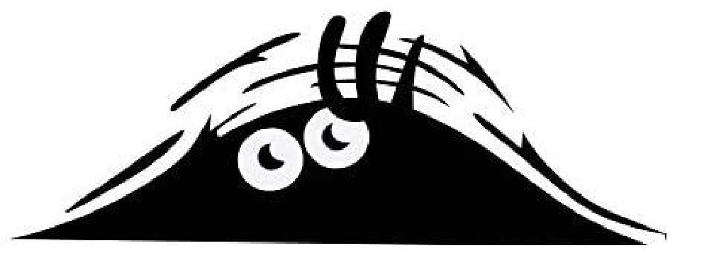 2-Pack Peeking Monster Funny Vinyl Decal Stickers - 7.5 Inch Waterproof Car Bumper Stickers for Trucks, Laptops, Windows, Motorcycles & Luggage - Cute Car Accessories for Kids & Adults (Perfect for Personalizing Vehicles, Tech Gear & Travel Bags)