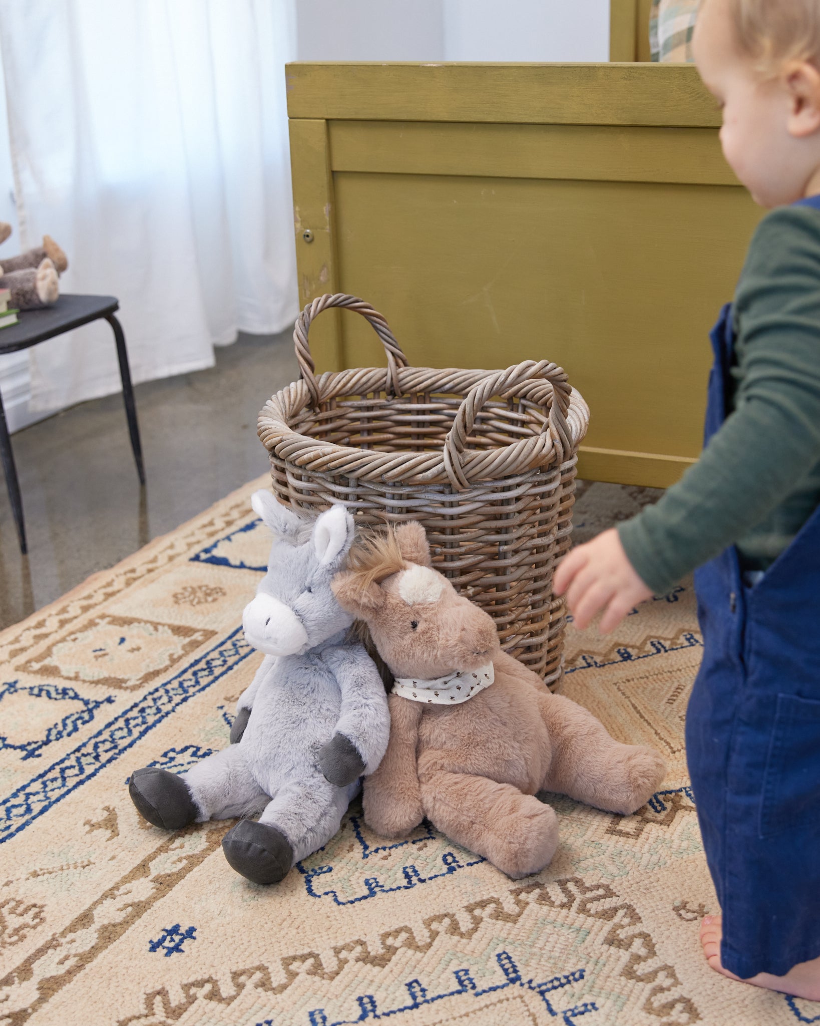 Harvey Horse & Diego Plush Toy Set - Soft Stuffed Animal Playset for Kids, Perfect for Cuddling, Playtime & Nursery Decor - Ideal Gift for Birthdays, Christmas & Baby Showers
