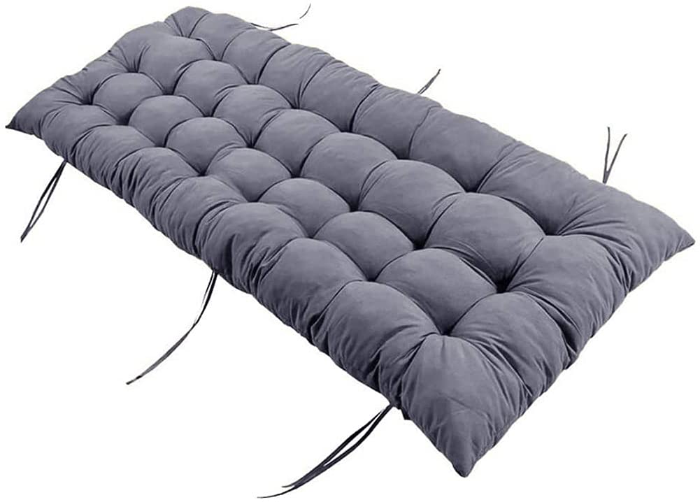 **Outdoor Bench Cushion with Ties - Waterproof Cotton Garden Furniture Cushion for Patio, Loveseat, or Lounge Chair - Non-Slip, Washable & Durable - Perfect for Backyard, Deck, or Poolside Relaxation**
