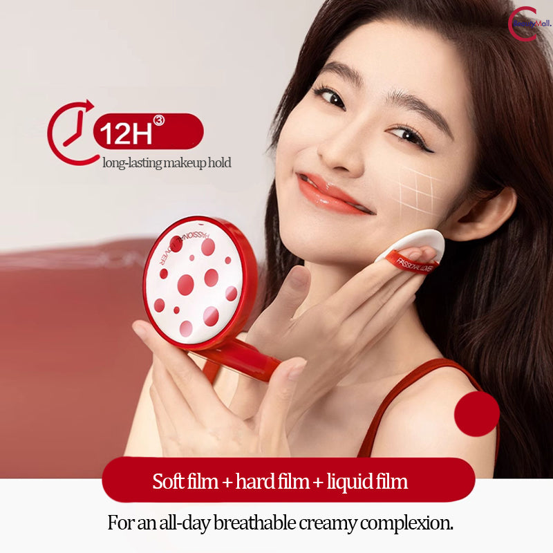 PASSIONAL LOVER Polka Dot Series Invisible Smudge-Proof Cushion Foundation - Long Lasting Matte Finish for Flawless Coverage | Perfect for Daily Wear, Special Occasions & On-The-Go Touch Ups