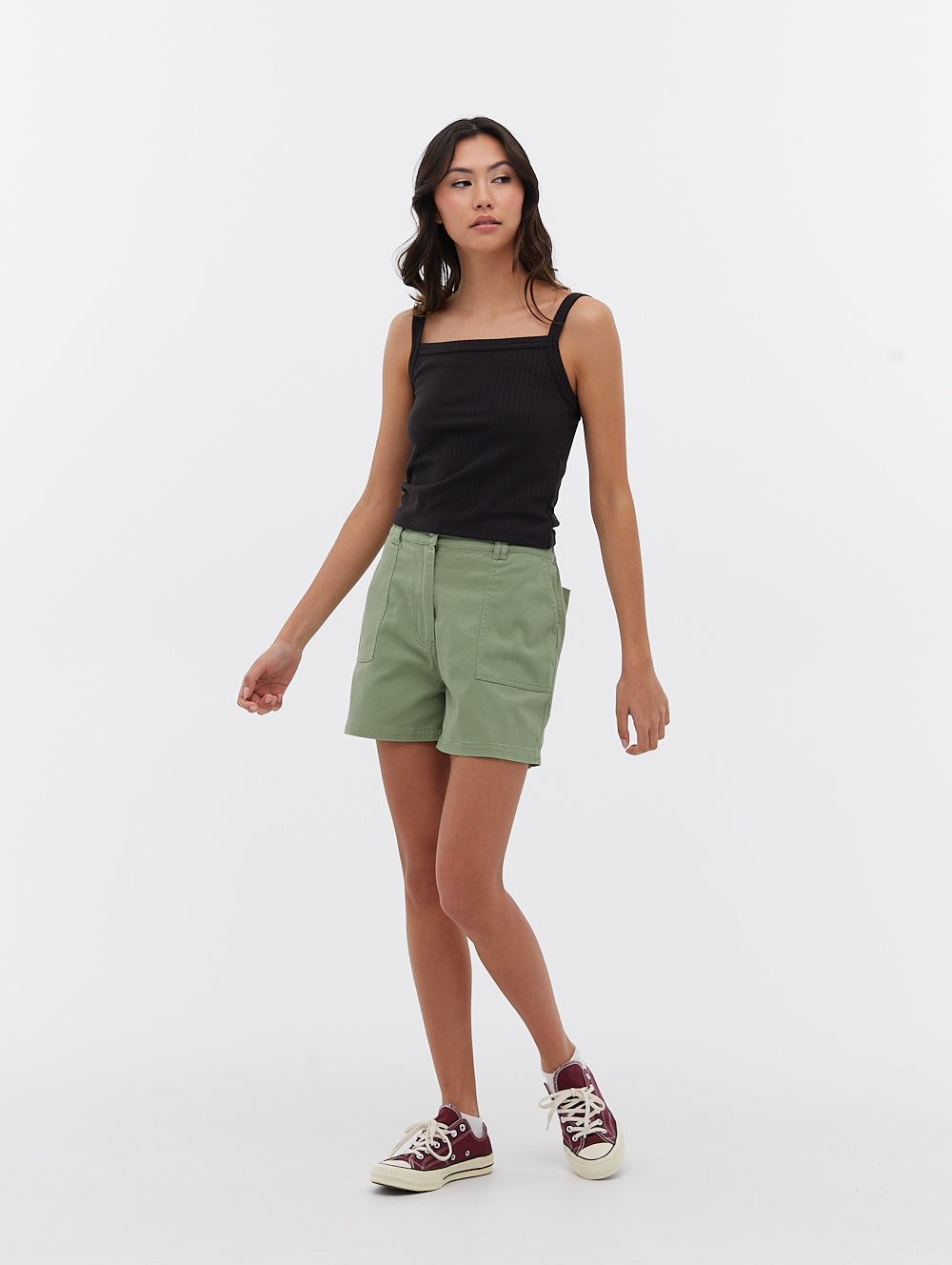 Sudell Women's Square Neck Tank Top - Soft Stretchy Casual Sleeveless Shirt for Summer, Workout, and Layering