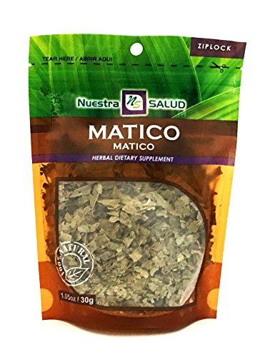 Organic Matico Tea from Peru - 100% Natural Herbal Tea Leaves, Caffeine Free - 30g Zip-Lock Bag - Perfect for Relaxation, Detox & Digestive Health