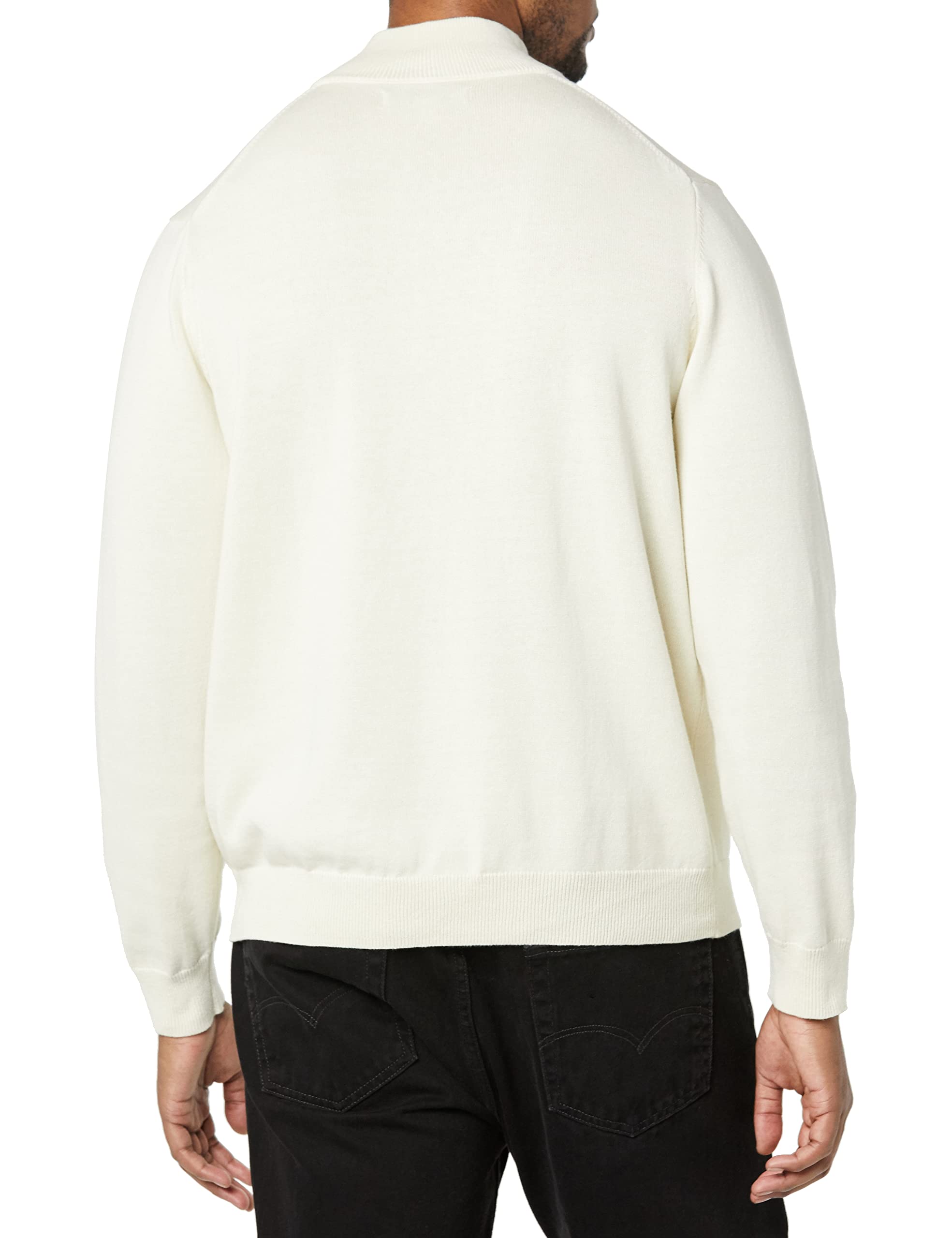 Amazon Essentials Men's 100% Cotton Quarter-Zip Sweater | Casual Pullover for Fall & Winter | Perfect for Office, Travel & Outdoor Activities