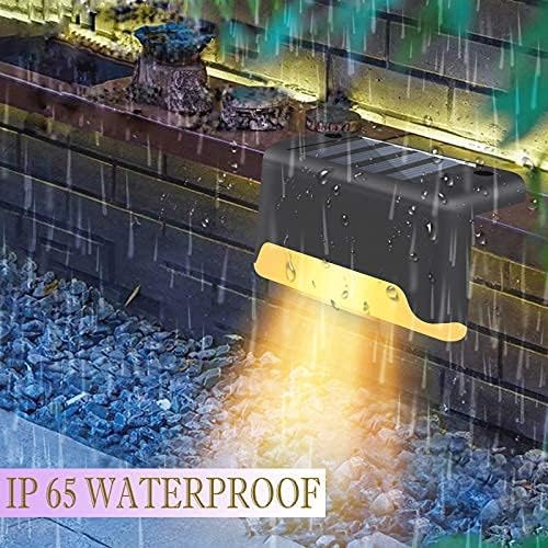 16 Pack Solar Deck Lights - Waterproof Outdoor Solar LED Lights for Deck, Step, Railing, Wall, Patio, Garden, Stair, Yard & Driveway - Warm White - Perfect for Pathway Lighting, Landscape Illumination & Nighttime Safety