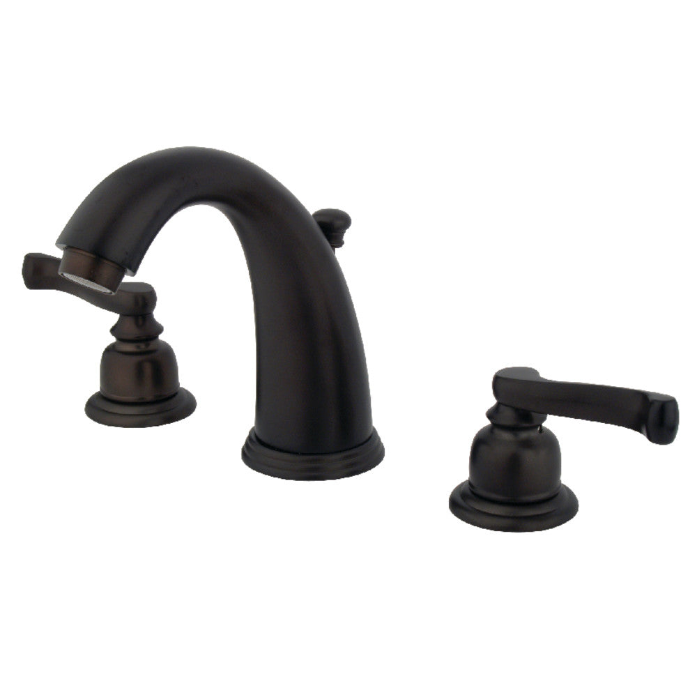 Kingston Brass GKB981FL Widespread Bathroom Faucet - Modern 8 Inch Centerset Bathroom Sink Faucet with High Arc Spout for Vanity, Powder Room & Guest Bathroom