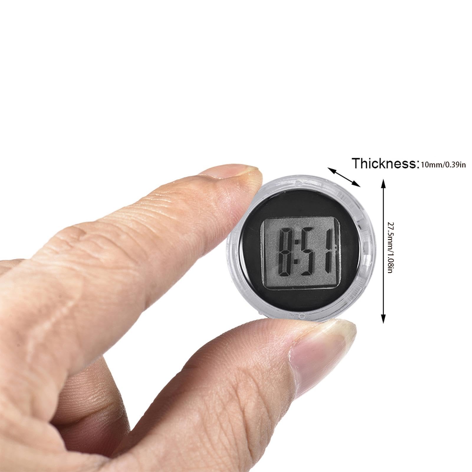 Shockproof Digital Car Clock - Small Stick-On Dashboard Clock with Adhesive Back | Waterproof & Vibrant Display for Vehicles, Trucks, RVs | Perfect for Road Trips, Commuting & Night Driving