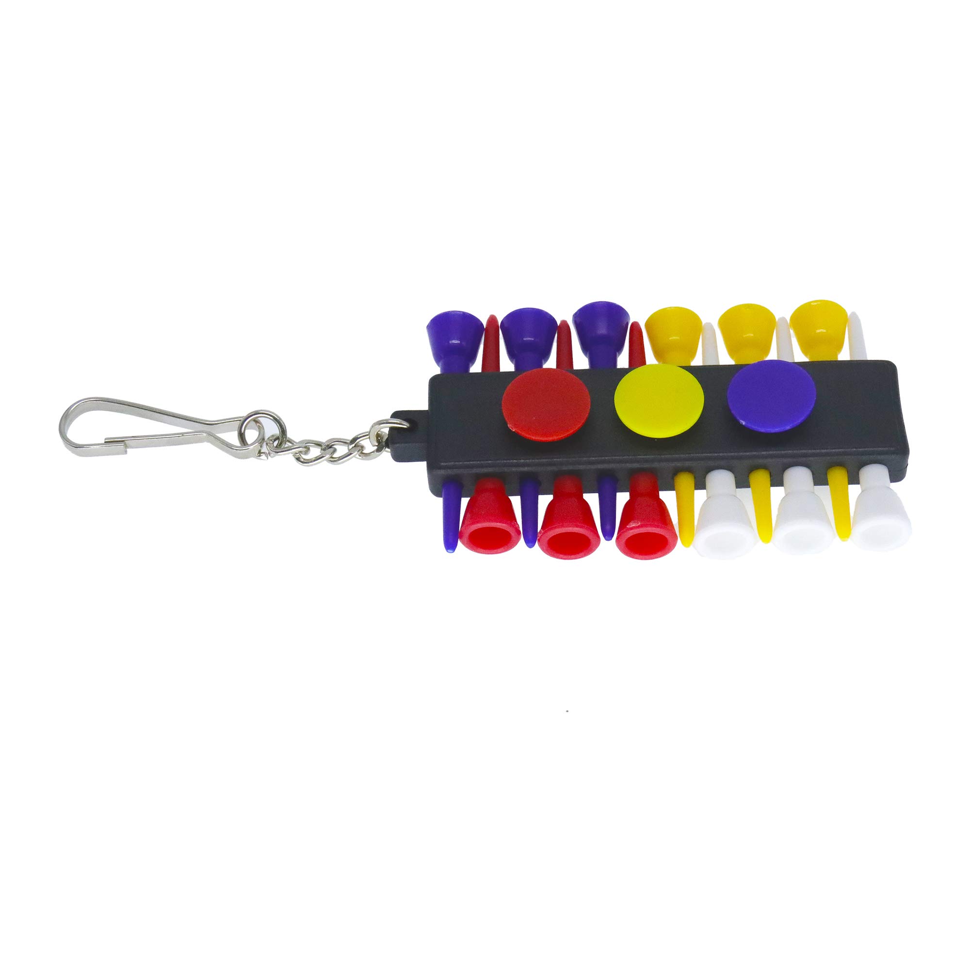 Premium Golf Tee Holder & Ball Marker Set - 12 Tees & 3 Markers for Golf Accessories | Perfect for Golf Course, Driving Range & Tournament Play