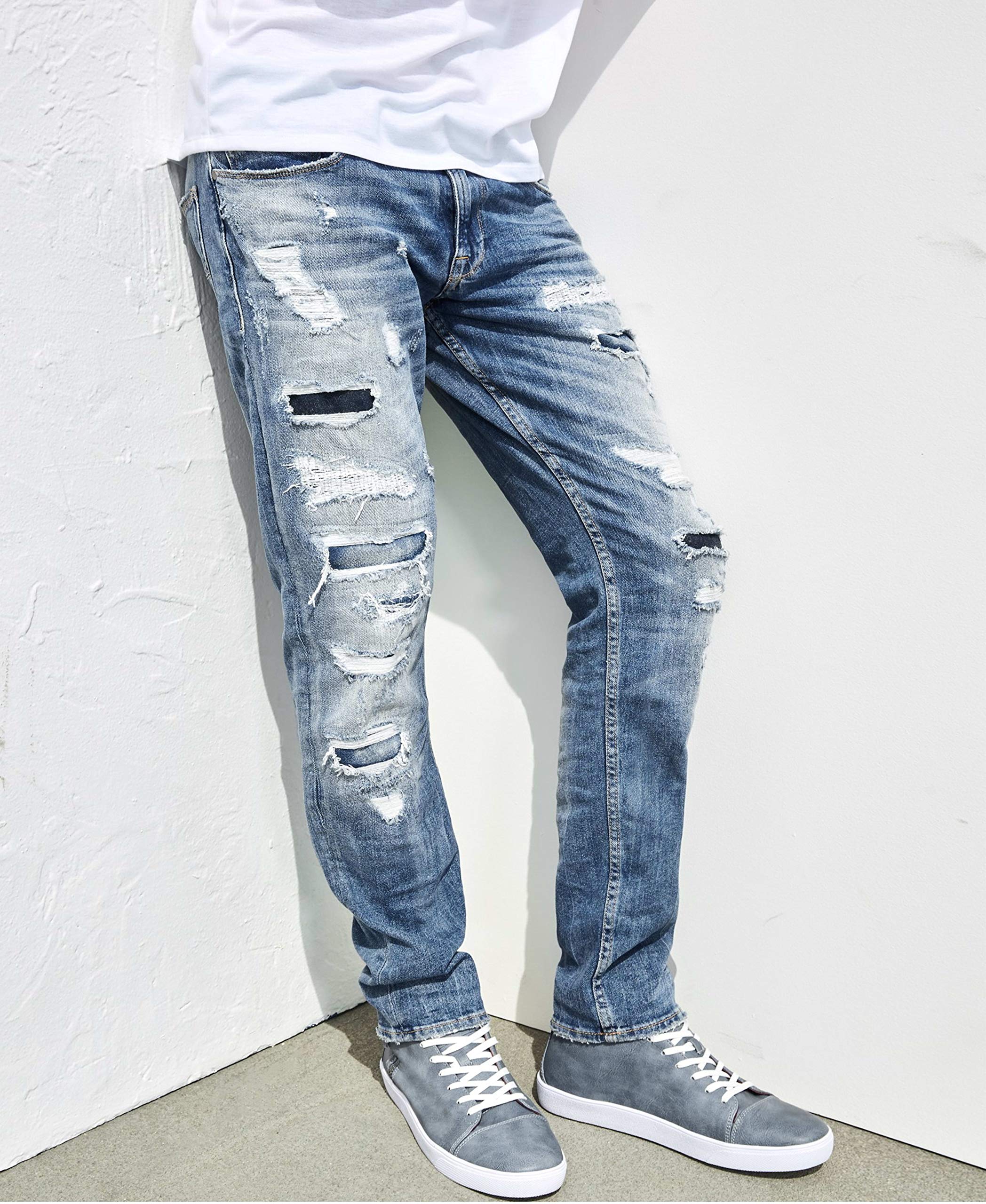 GUESS Men's Slim Tapered Jeans - Stretch Denim Pants for Casual Wear | Perfect for Office, Dating & Everyday Outfits