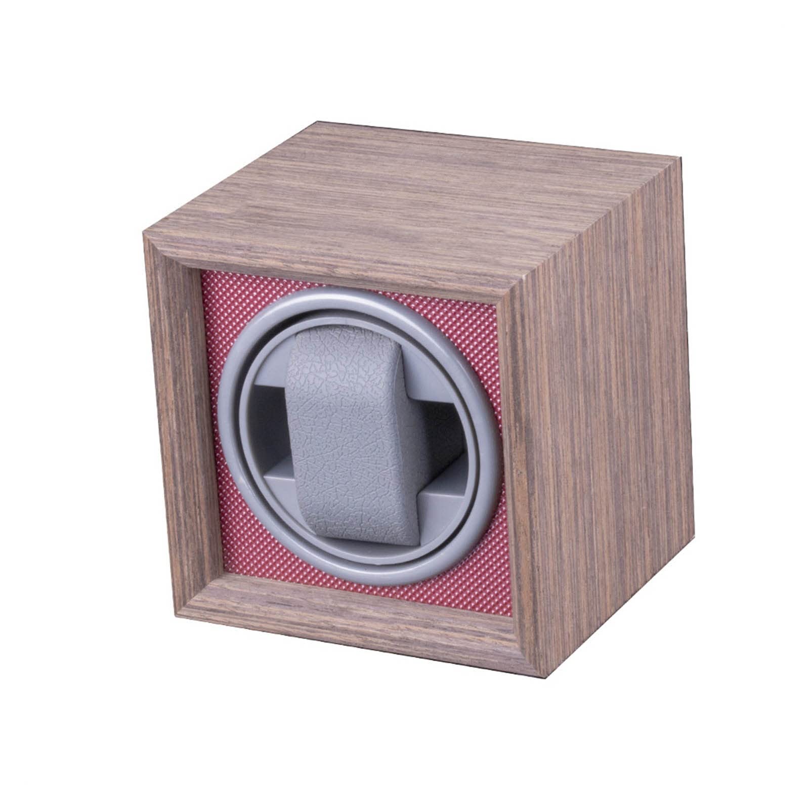 HUACHEN-LS Automatic Watch Winder Box for Men - USB Powered Mechanical Watch Winder with Quiet Motor - Jewelry Storage Organizer & Display Case (Red) - Perfect for Travel, Home, Office & Watch Collection Display