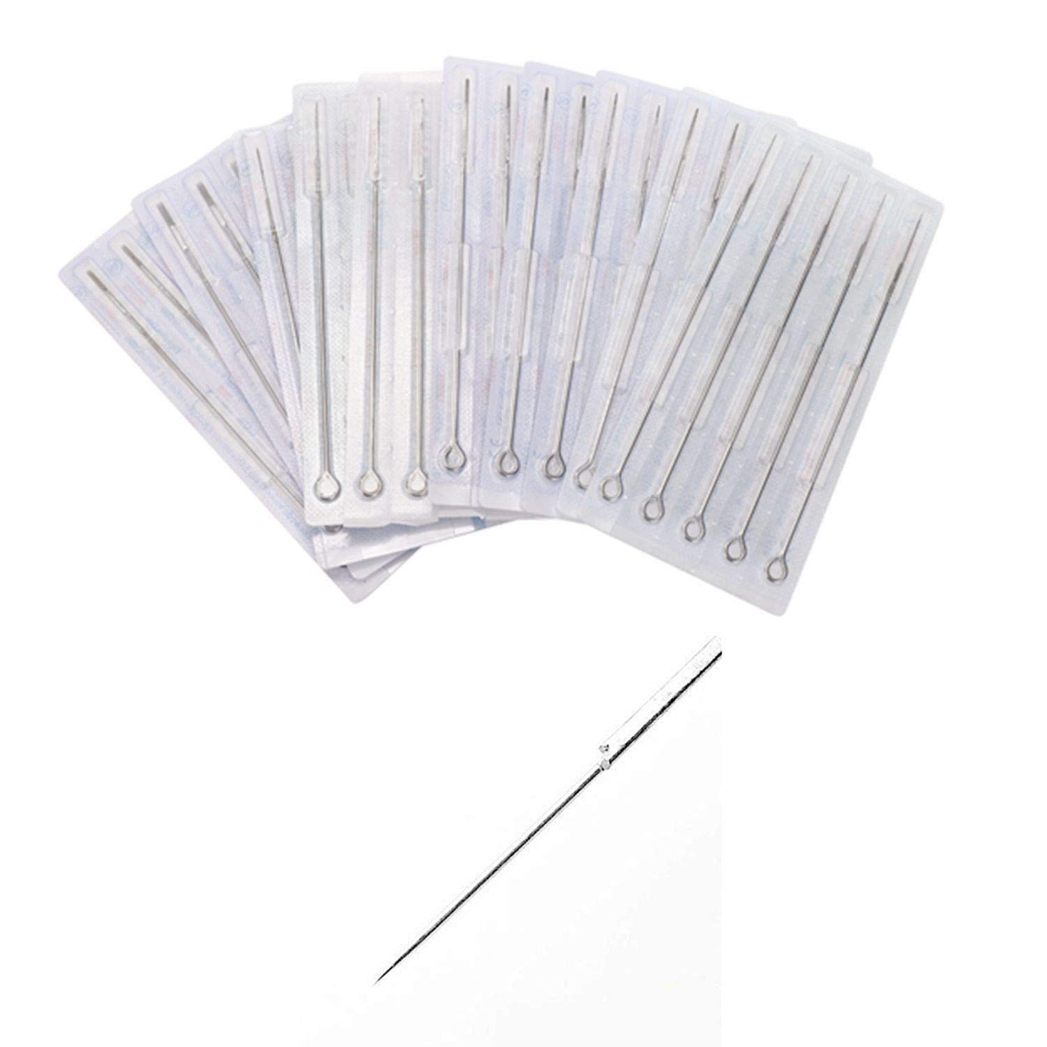 50pcs Disposable Bugpin Tattoo Needles - Premium 1RL Round Liner Needles for Professional Tattoo Artists | Ideal for Fine Line Work, Detailing & Permanent Makeup