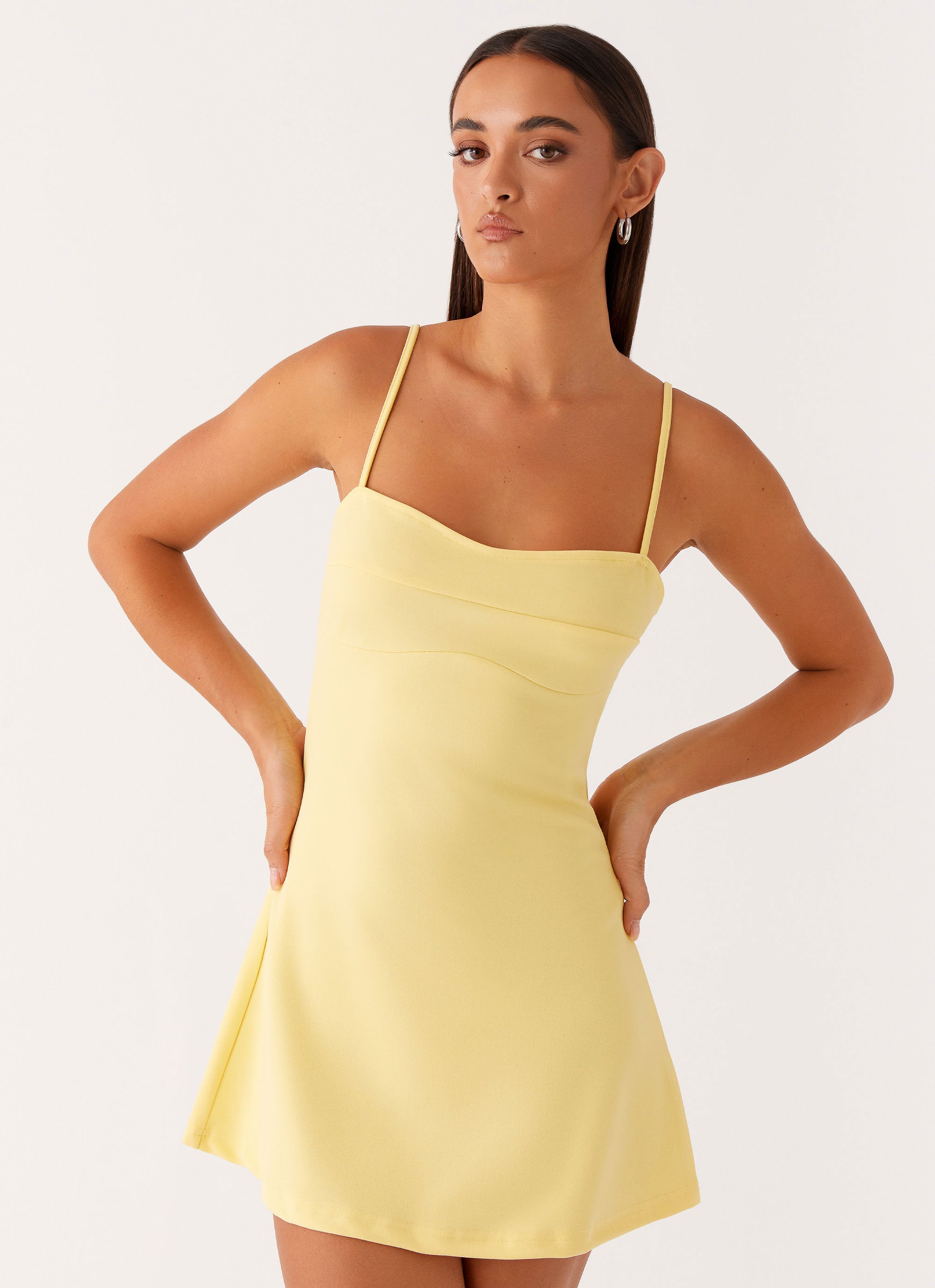 Stylish Cindy Mini Dress in Yellow - Perfect for Summer Outfits, Parties & Casual Wear
