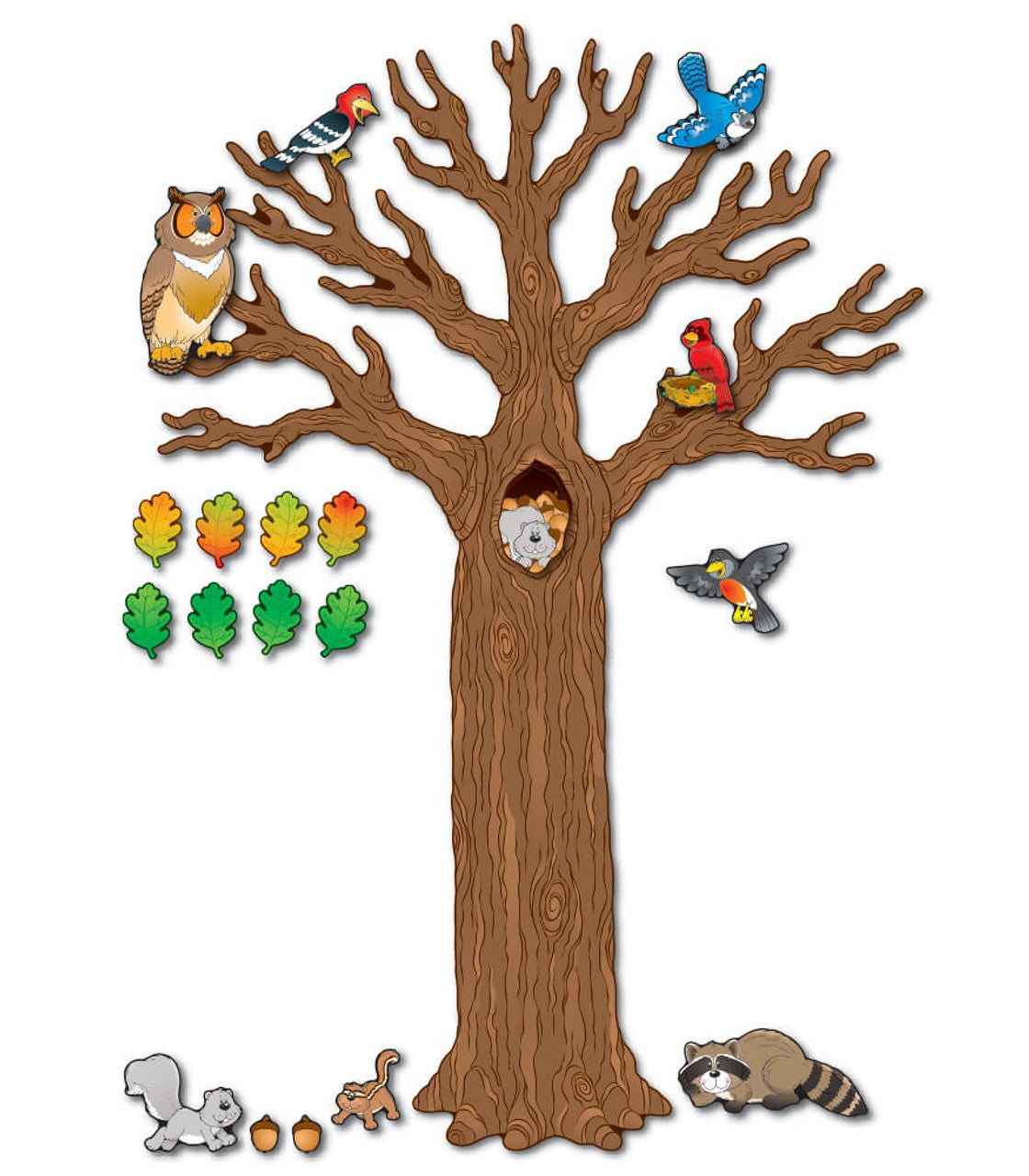 Big Tree with Animals Bulletin Board Set for Classroom Decor - Perfect for Kindergarten to 5th Grade - Ideal for Back to School, Nature Themes & Educational Displays