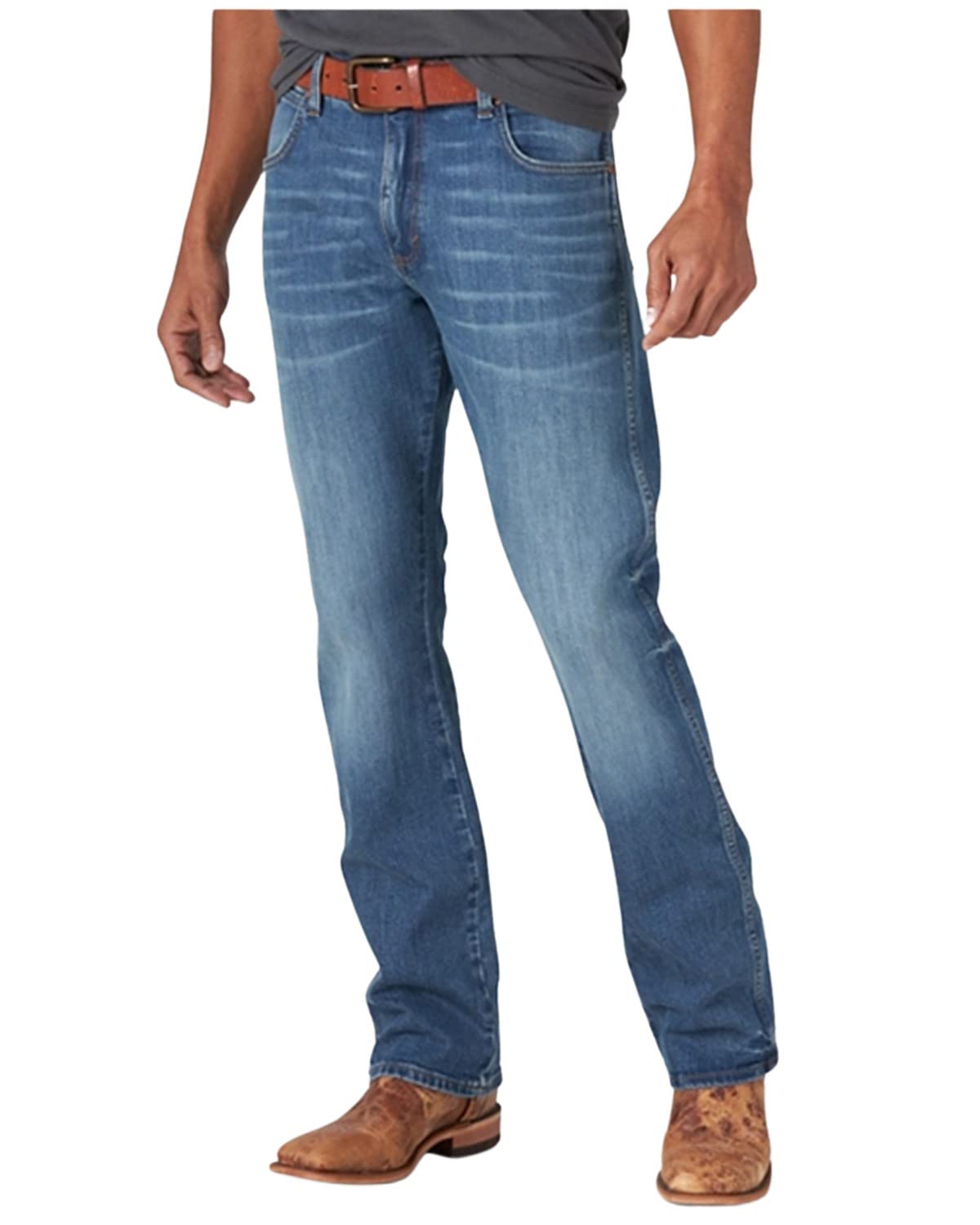 Wrangler Retro Premium Slim Boot Jeans for Men - Classic Vintage Denim Pants with Comfortable Fit - Perfect for Casual Wear, Work & Outdoor Activities