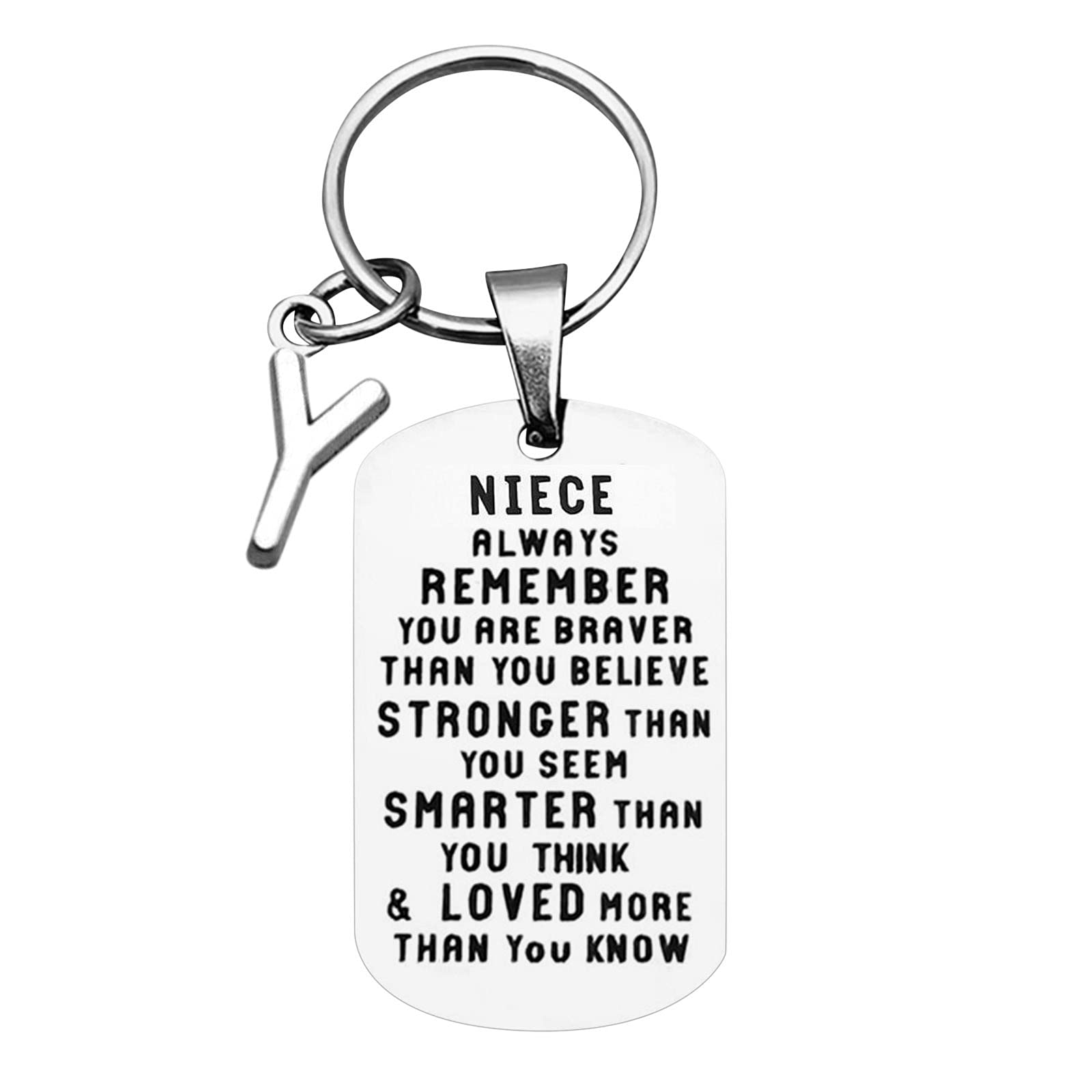 Personalized Letter Keychains - Custom Initial Keychain for Niece, Christmas Gifts, I Love You Keyring Accessories - Perfect for Birthdays, Anniversaries & Holiday Presents