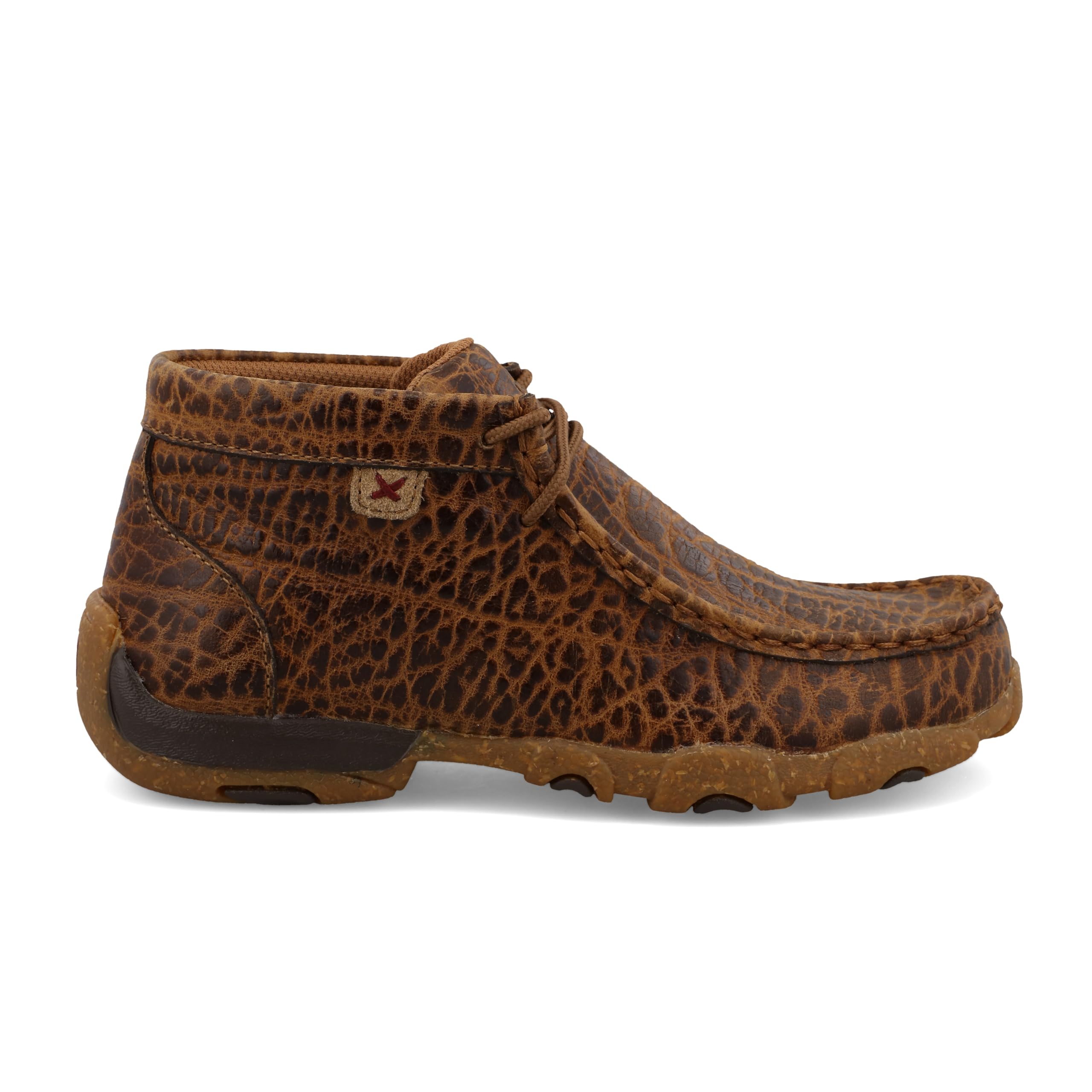 Twisted X Kids Golden Elephant Print Chukka Driving Moccasins - Comfortable & Stylish Casual Shoes for Boys & Girls - Perfect for School, Playdates, and Everyday Wear