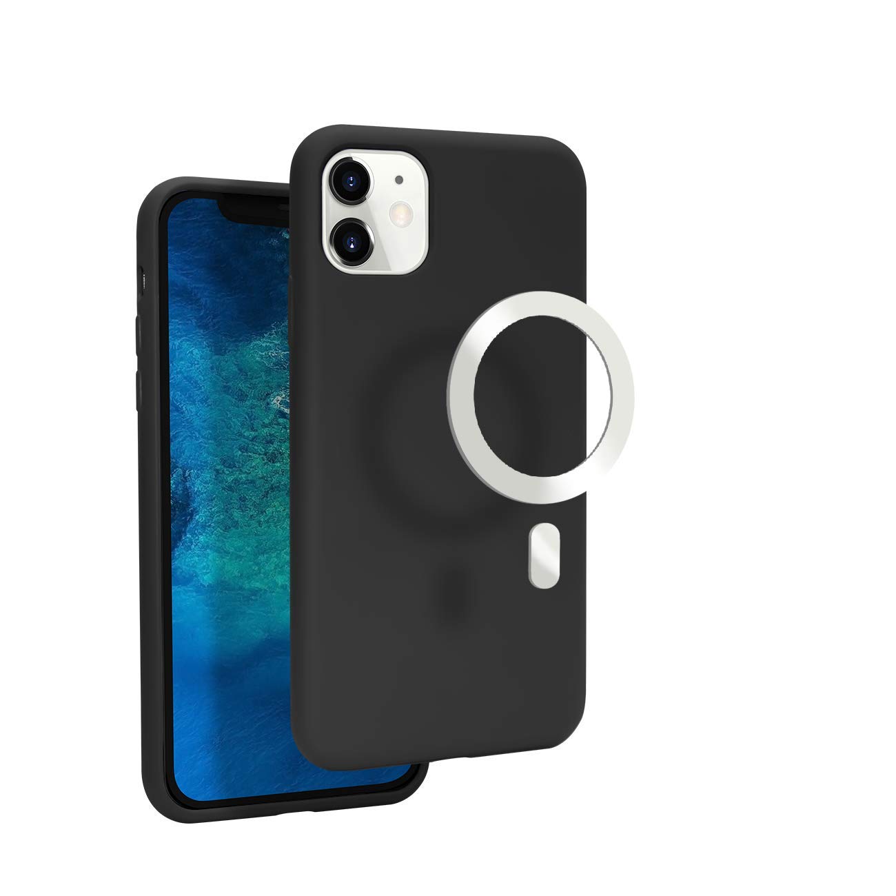 VECI Magnetic Case for iPhone 11 - Soft Touch Silicone Cover with MagSafe Compatibility (Black) | Perfect for Wireless Charging & Secure Grip in Daily Use