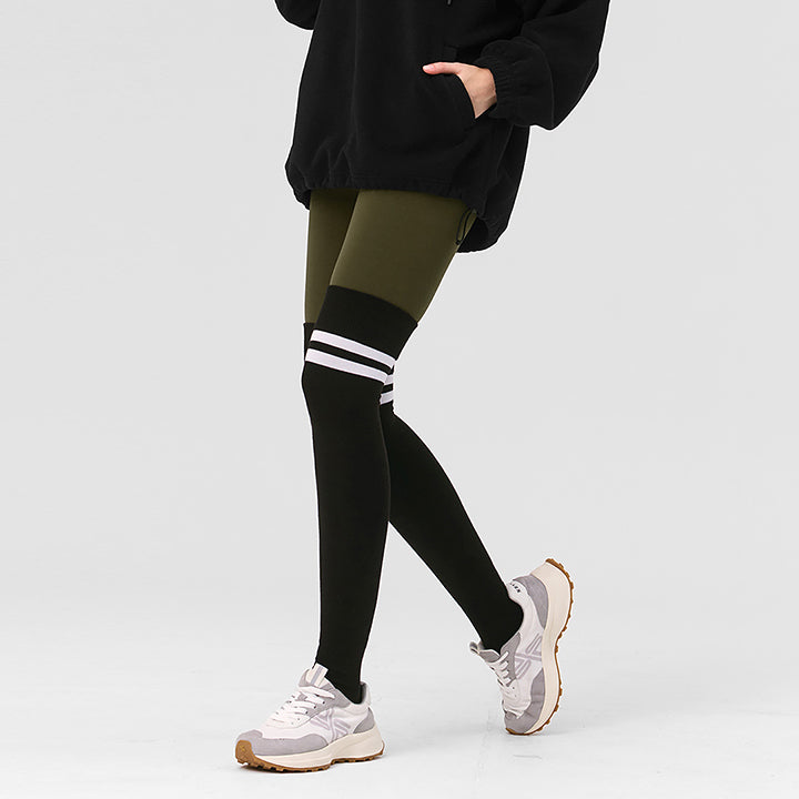 Double Line Over Knee Socks - Women's Fashion Thigh High Socks for Winter, Fall & Spring | Perfect for Outfits, Boots & Casual Wear