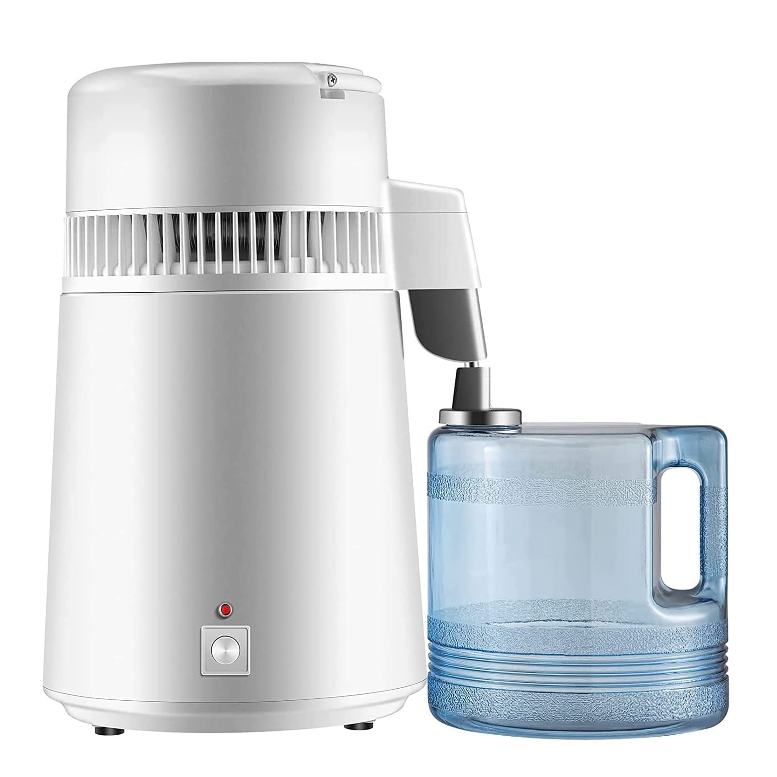 1.1 Gallon (4L) Stainless Steel Countertop Water Distiller Machine with Container | Home Distilled Water Maker for Drinking, Cooking & Baby Formula | BPA-Free Water Purification System