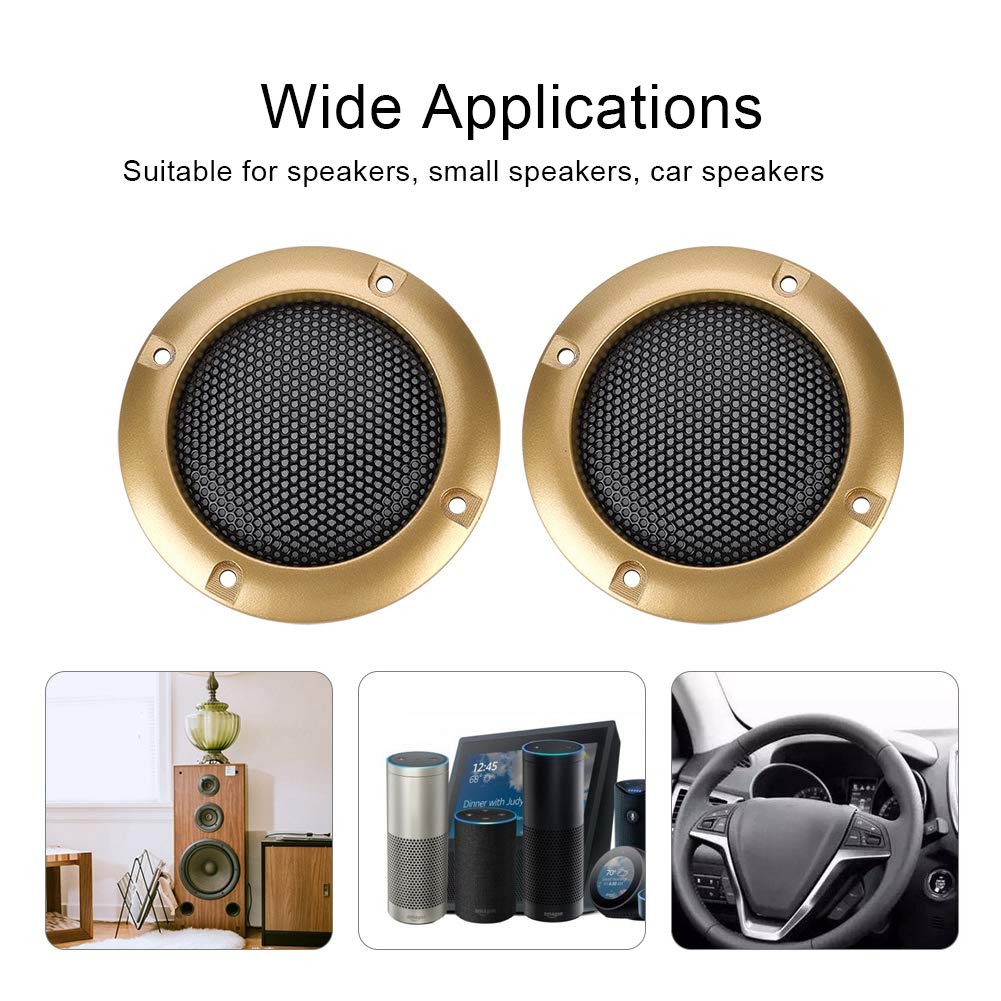 2 Inch Gold Metal Speaker Grills Cover - Decorative Circle Grill for Small, Car, and Home Theater Speakers - Enhance Audio Aesthetics