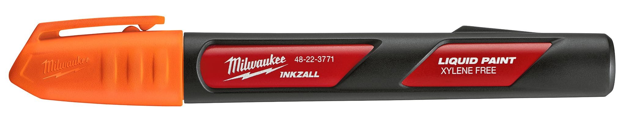 Milwaukee Electric Tools Paint Marker - Orange (48-22-3771) | Industrial-Grade Permanent Marker for Metal, Wood & Concrete | Ideal for Construction, DIY Projects & Equipment Labeling