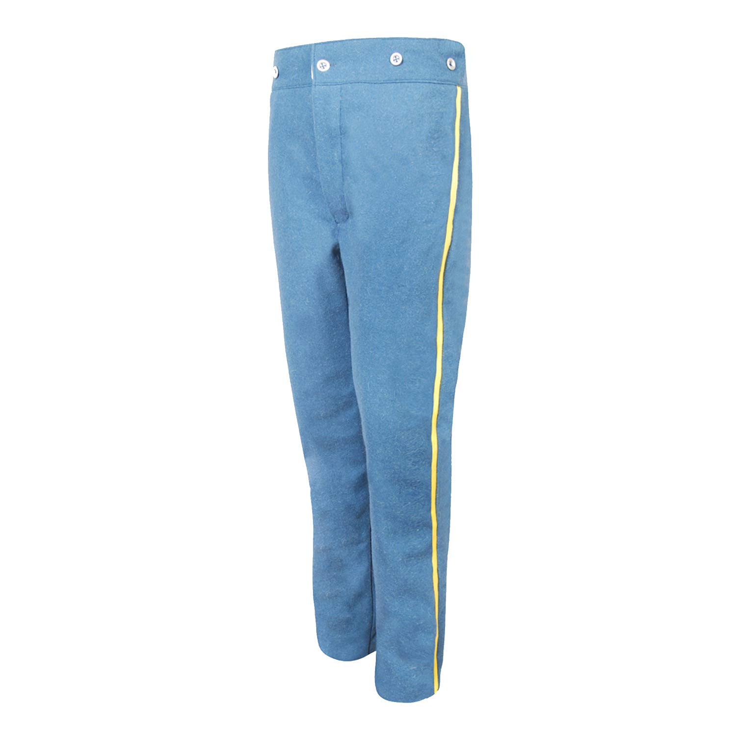 Authentic US Civil War Style 1.5 Inch Trim Sky Blue Men's Trousers | Vintage Military Pajama Pants for Reenactment & Comfortable Lounge Wear