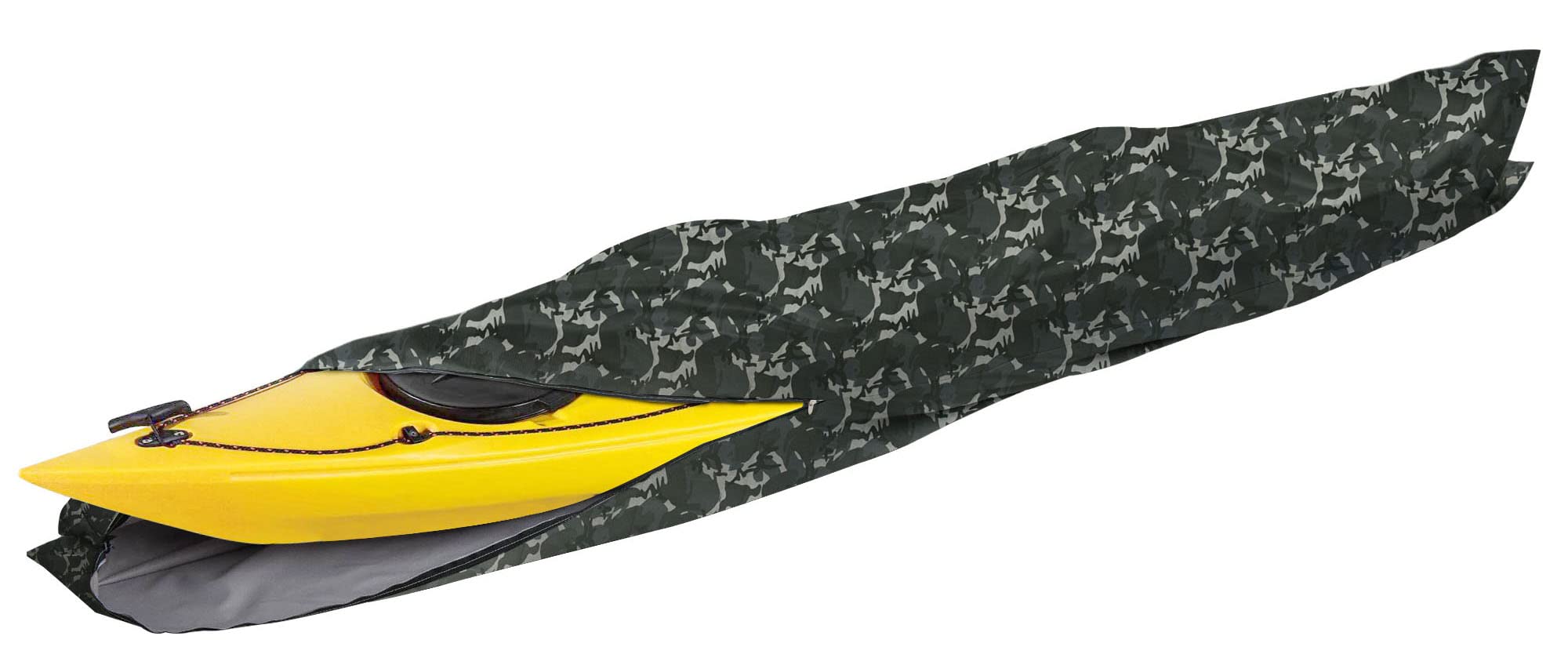 **10ft Waterproof Heavy Duty Kayak Cover - Universal Fit for Canoes & Kayaks up to 10ft Long & 27in Wide | UV Resistant Camouflage Design | Perfect for Outdoor Storage & Transport**