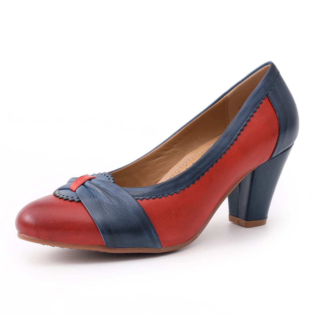 Elegant Women's Leather Pumps - Pointed Toe Medium Heel Dress Shoes for Office & Professional Wear | Perfect for Business Meetings, Work Attire & Formal Occasions