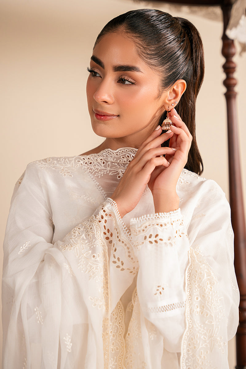 MOON LIGHT CHIKANKARI Embroidered Cotton Shirt & Dupatta Set | Traditional Indian Ethnic Wear for Women | Perfect for Weddings, Festivals & Special Occasions