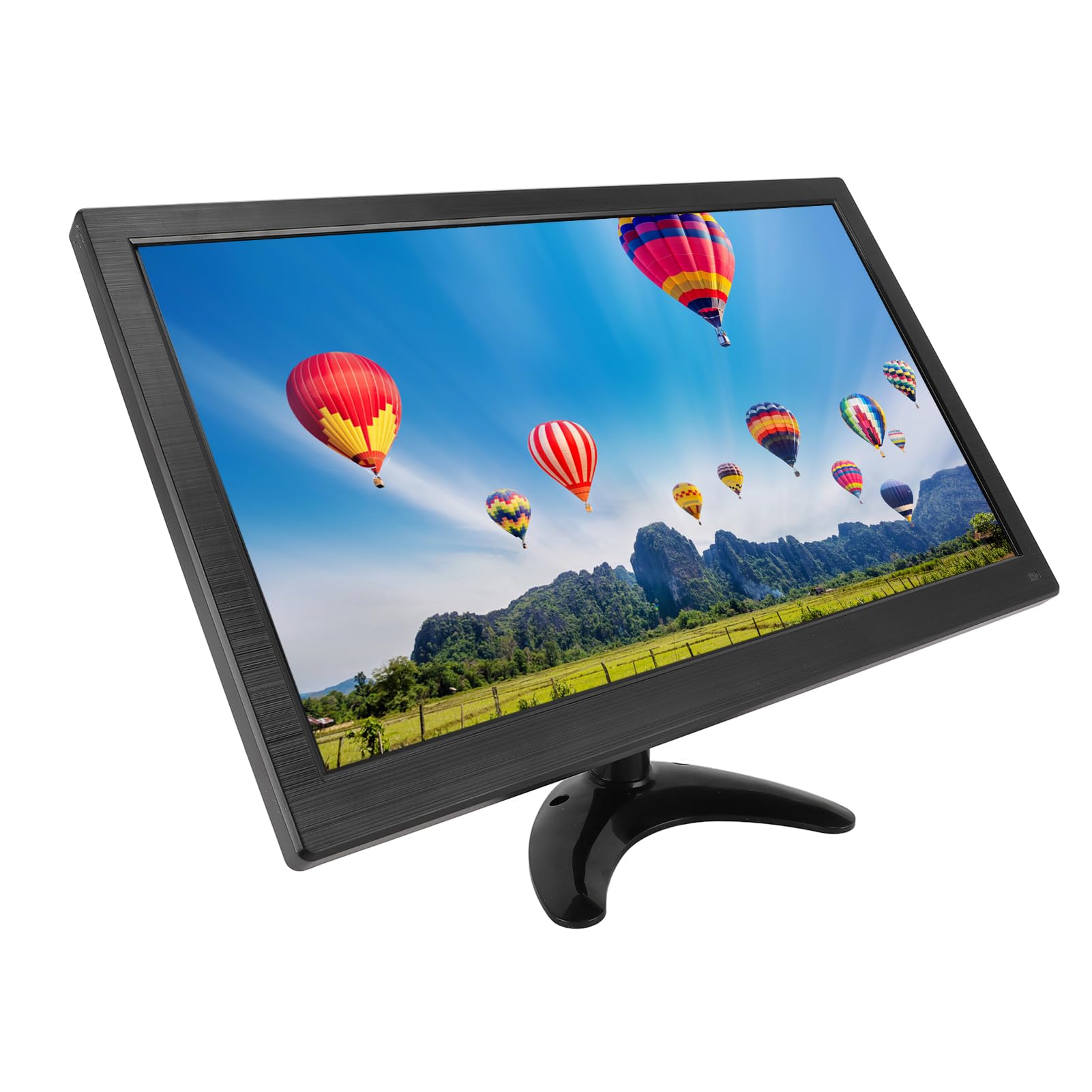 15.6 Inch Portable Monitor Full HD 1080P - USB C HDMI External Screen with Built-in Speakers | BNC AV VGA Inputs | Gaming & Work Second Display for Laptop PC Mac TV | Home Office Travel Entertainment