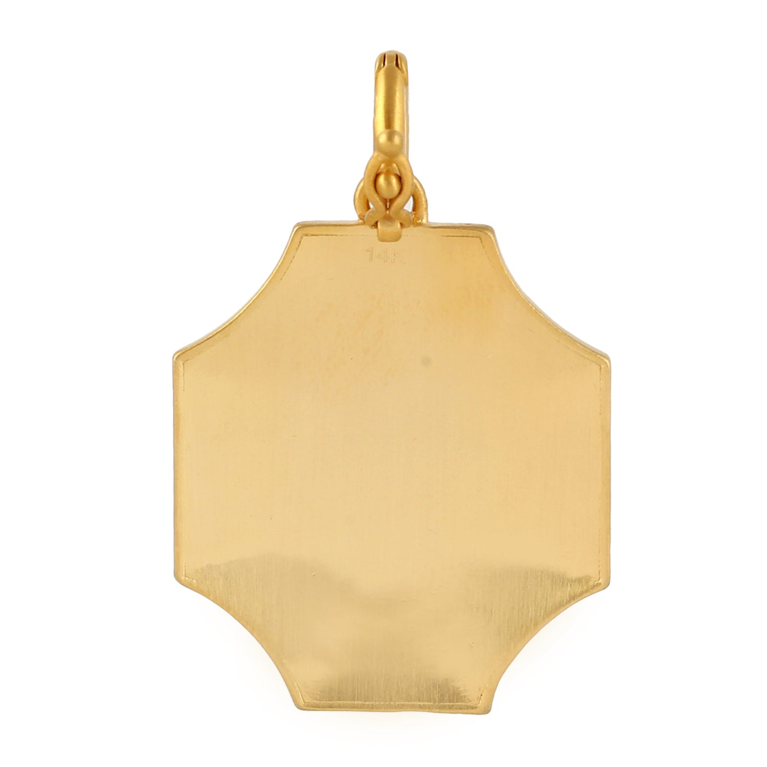 14K Yellow Gold Pave Diamond Enamel Shield Pendant Necklace - Elegant Jewelry Gift for Women, Birthday, Anniversary & Valentine's Day - Perfect for Everyday Wear & Special Occasions