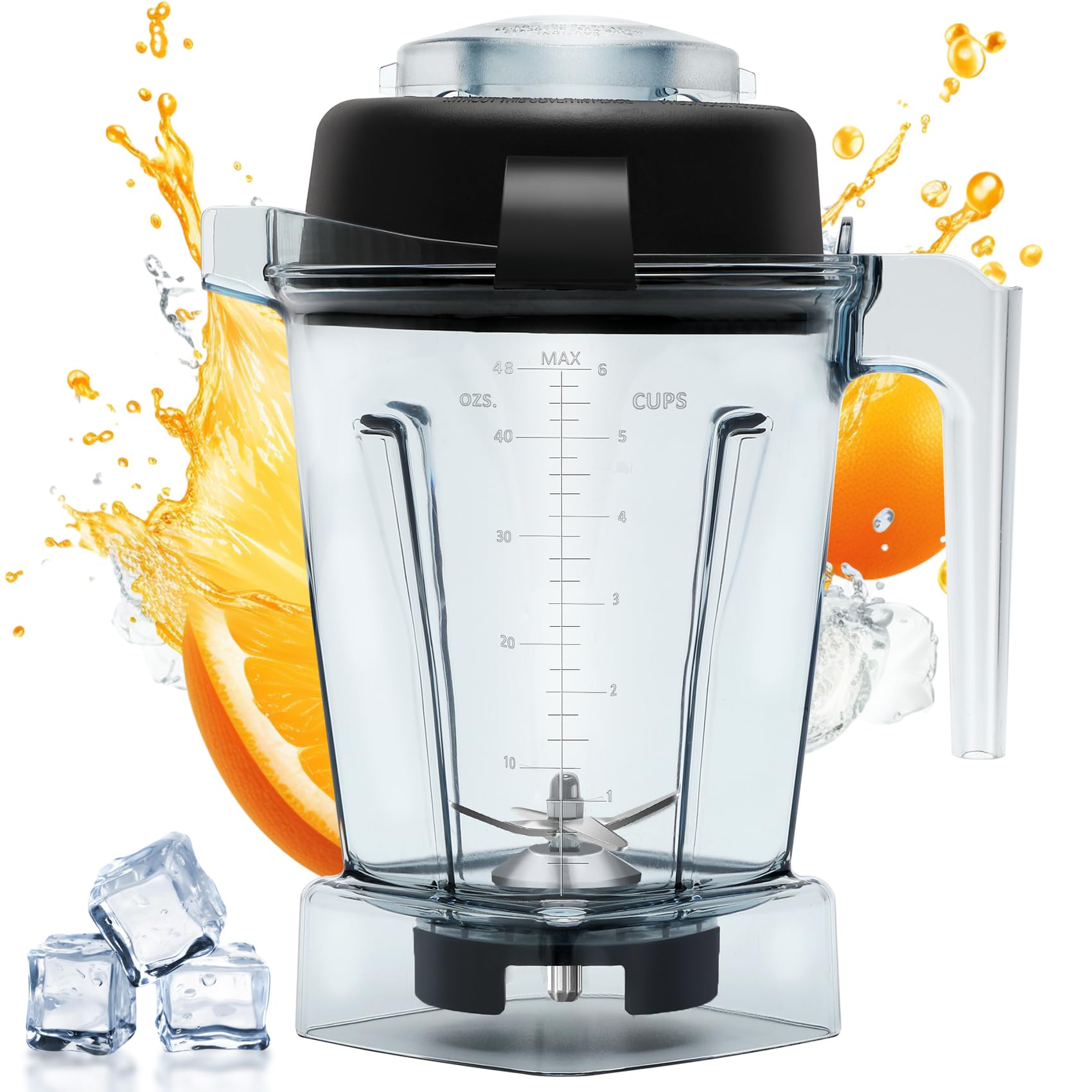 Vitamix 48 oz Blender Pitcher for 510, 5200, E310, Propel Series 500, E320, Pro200 Models - Classic Culinary Creation Explorian Container - 3-Year Warranty - Perfect for Smoothies, Soups, and Nut Butters