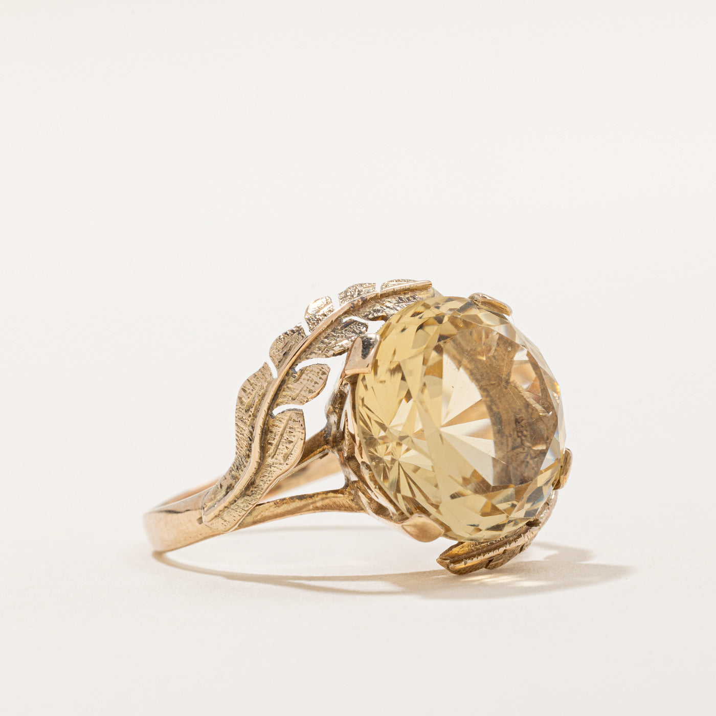 Lemon Quartz Cocktail Ring - 8.50 Carat Genuine Gemstone Statement Ring - Size 9.5 - Elegant Jewelry for Women - Perfect for Parties, Weddings & Special Occasions