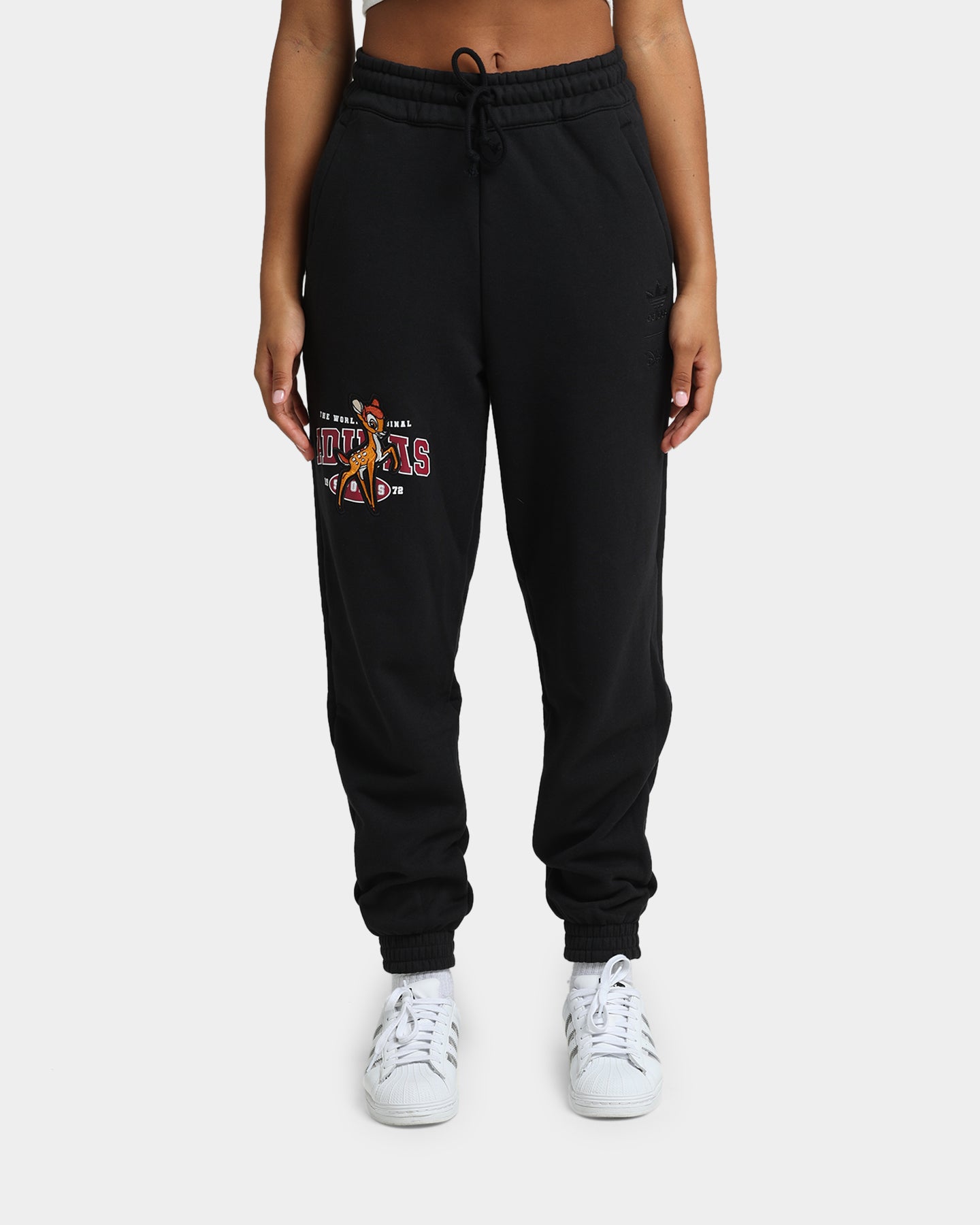 Adidas X Disney Bambi Joggers for Women - Black Athletic Pants for Running, Lounge & Casual Wear