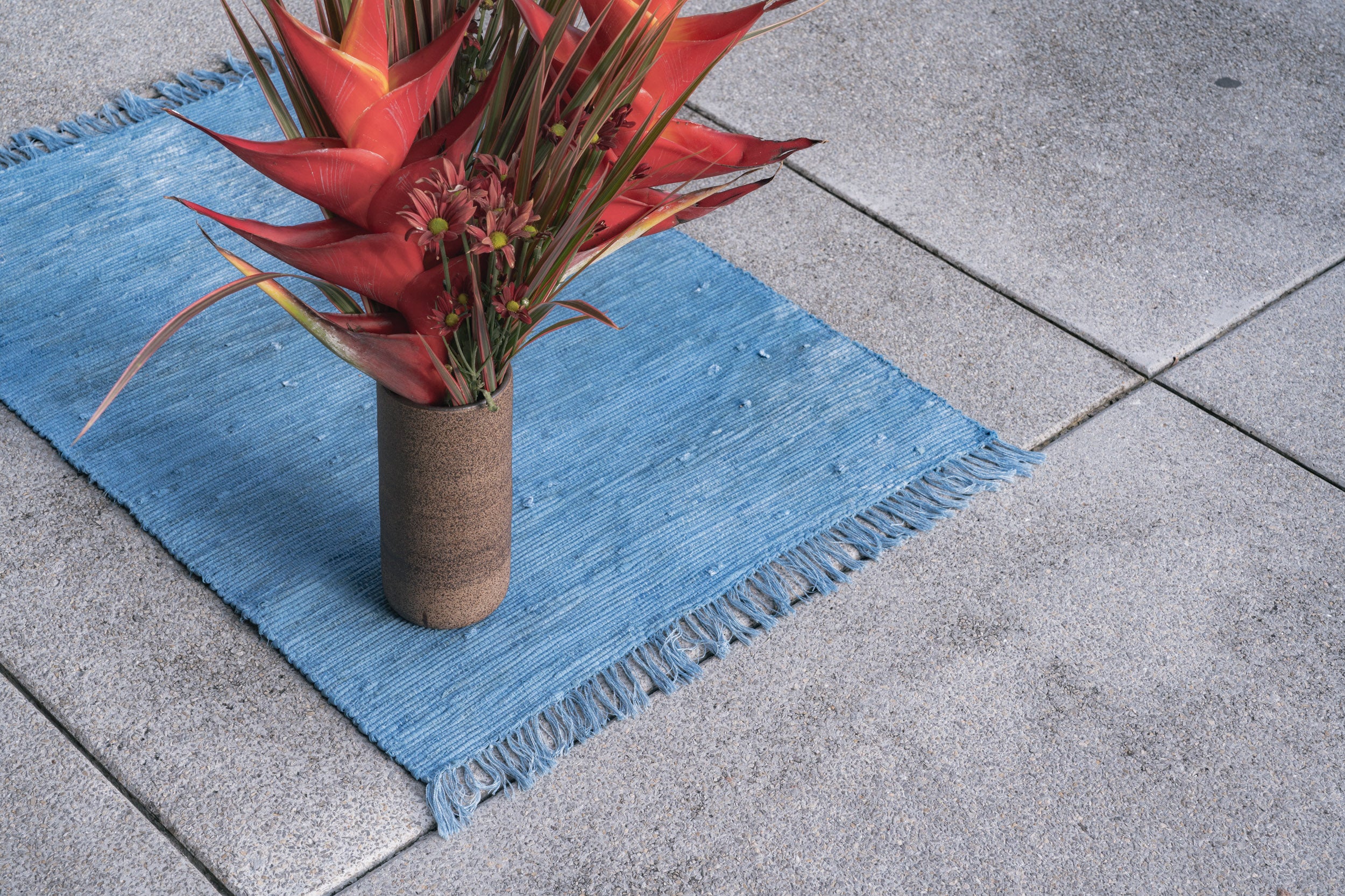 Handmade Small Rag Rug PH_RL_02 - Boho Chic Home Decor for Living Room, Bedroom & Nursery | Eco-Friendly Cotton Floor Mat