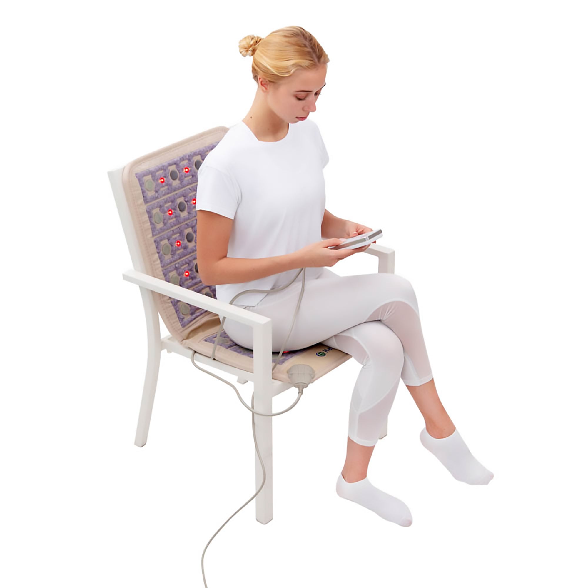 HealthyLine TAJ Mat Chair 4018 Firm - Photon PEMF InfraMat Pro for Pain Relief & Relaxation - Perfect for Home, Office, and Therapy Use