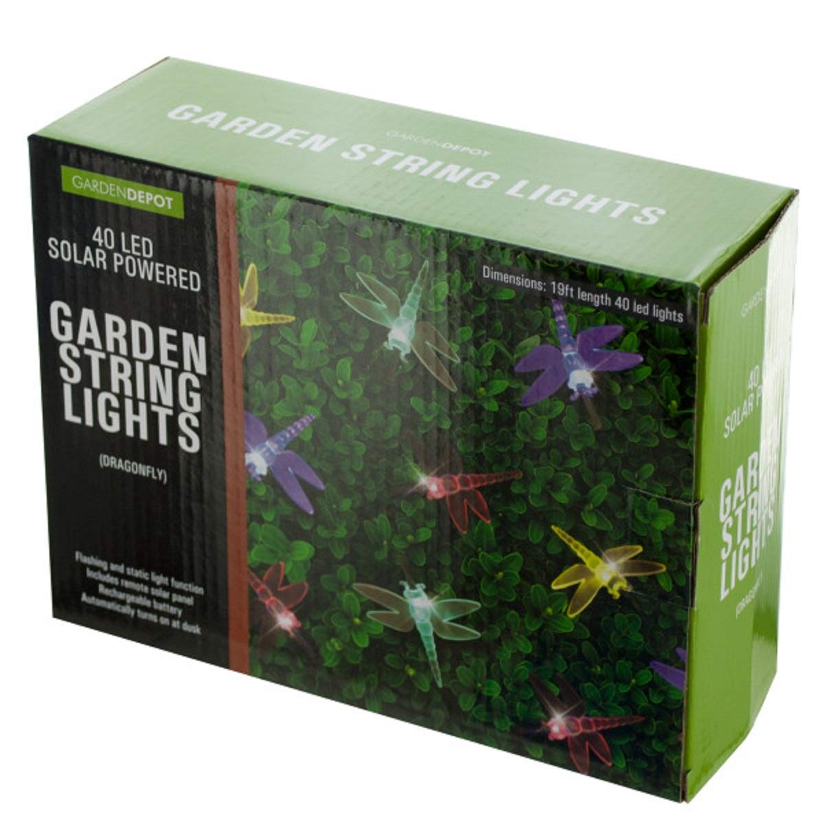 Wholesale 19' Solar Powered Dragonfly LED String Lights - Multi Color Outdoor Fairy Lights for Garden, Patio, Wedding & Party Decor