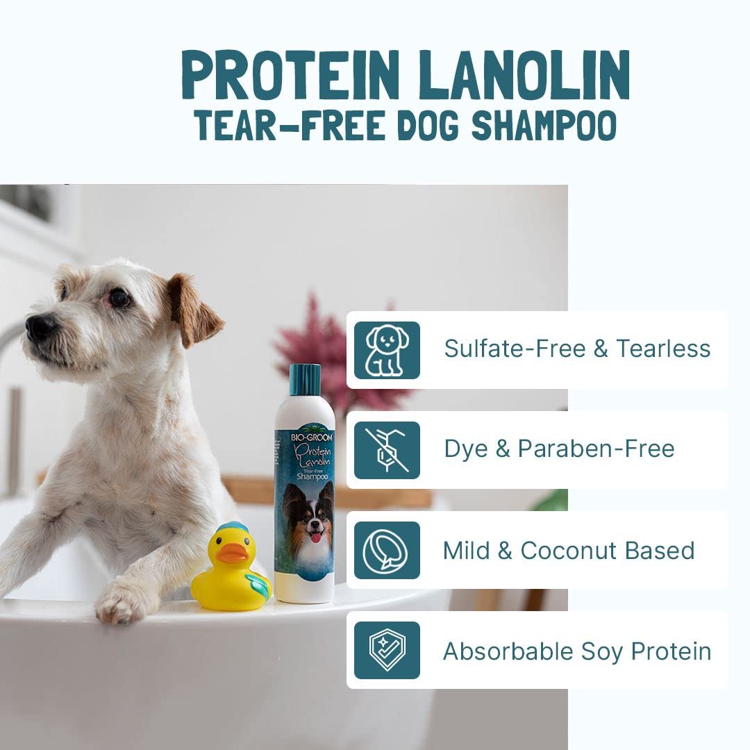 Bio-Groom Protein Lanolin Dog Shampoo - Tear-Free Pet Shampoo for Dogs & Cats | Cruelty-Free, Made in USA | 5 Gallon Bulk Dog Bathing Supplies | Gentle Puppy Wash & Pet Grooming Solution for Sensitive Skin | Perfect for Professional Groomers & Pet Owners