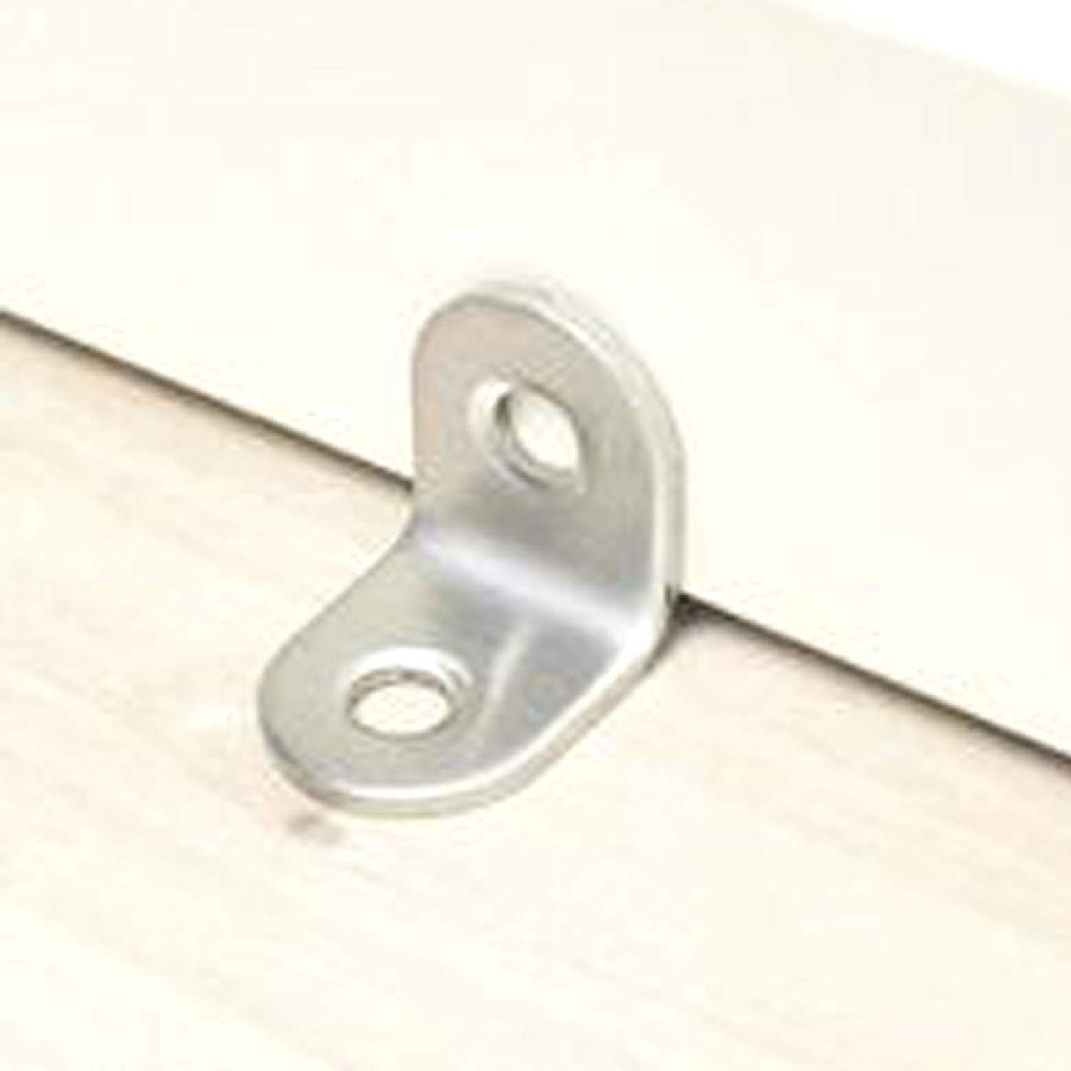 60pcs Heavy Duty Stainless Steel 90 Degree Right Angle Brackets - 20mm x 20mm x 16mm L-Shaped Corner Braces for Furniture, Shelves & DIY Projects - Rustproof Metal Reinforcement Brackets for Home Improvement & Woodworking